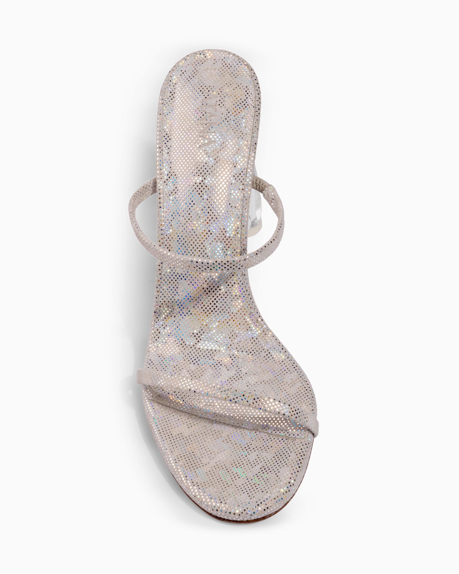 Fiorellini Glass Heel 95 Disco Suede - HOUSE OF ATANA