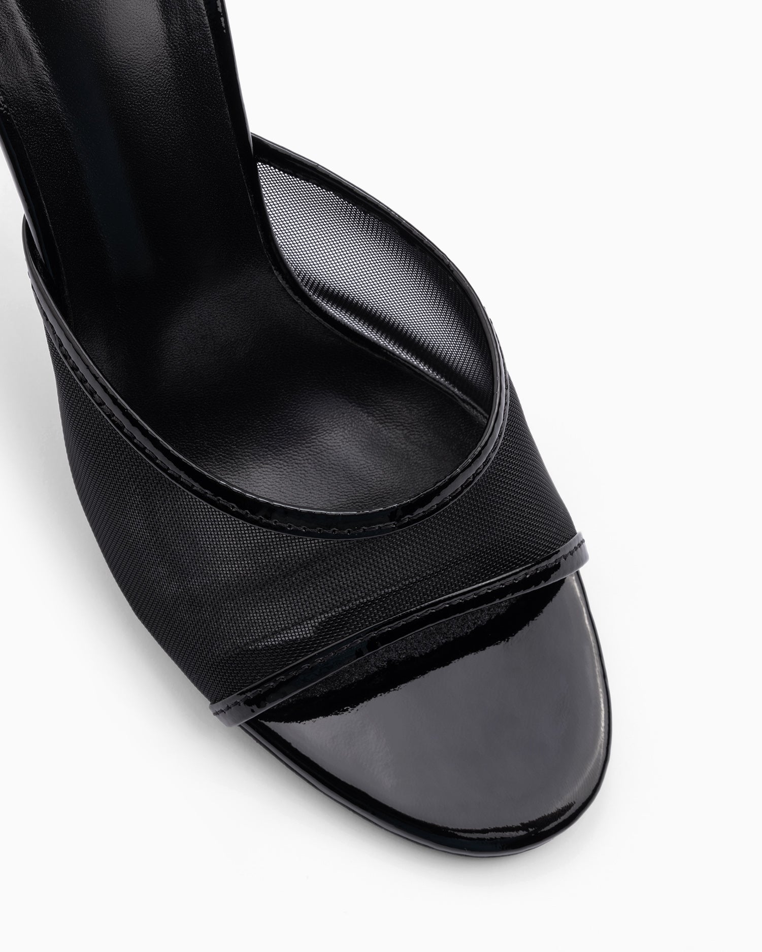Fiorellini Glass Mule 95 Black Patent - HOUSE OF ATANA