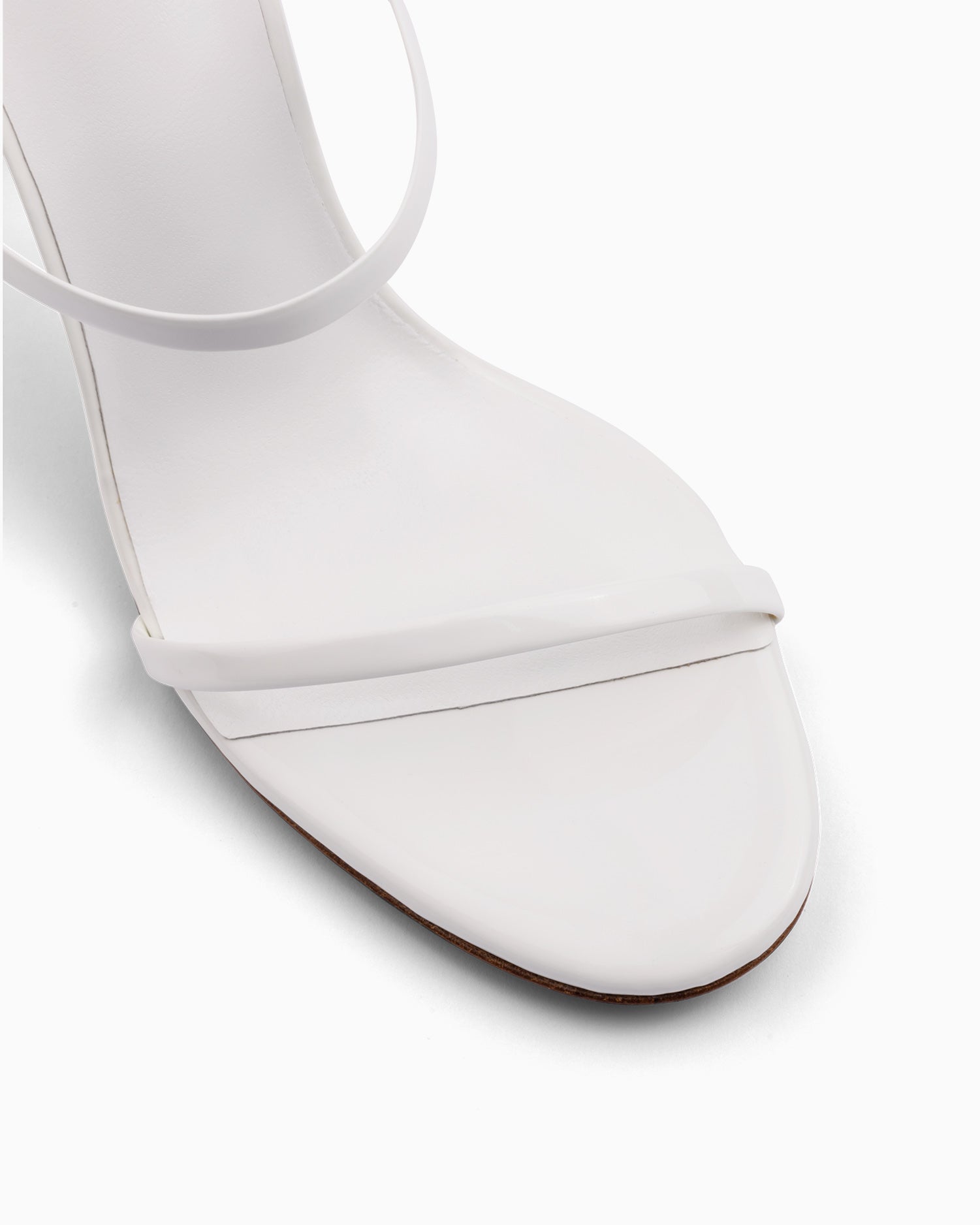 Fiorellini Glass Heel 95 White Patent - HOUSE OF ATANA