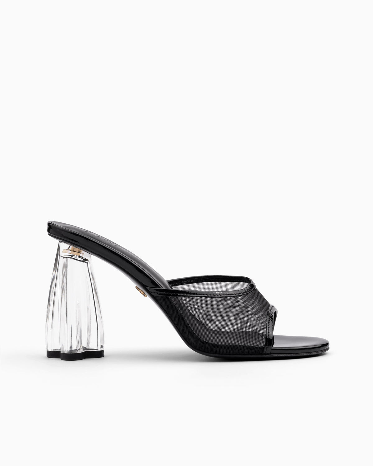 Fiorellini Glass Mule 95 Black Patent - HOUSE OF ATANA