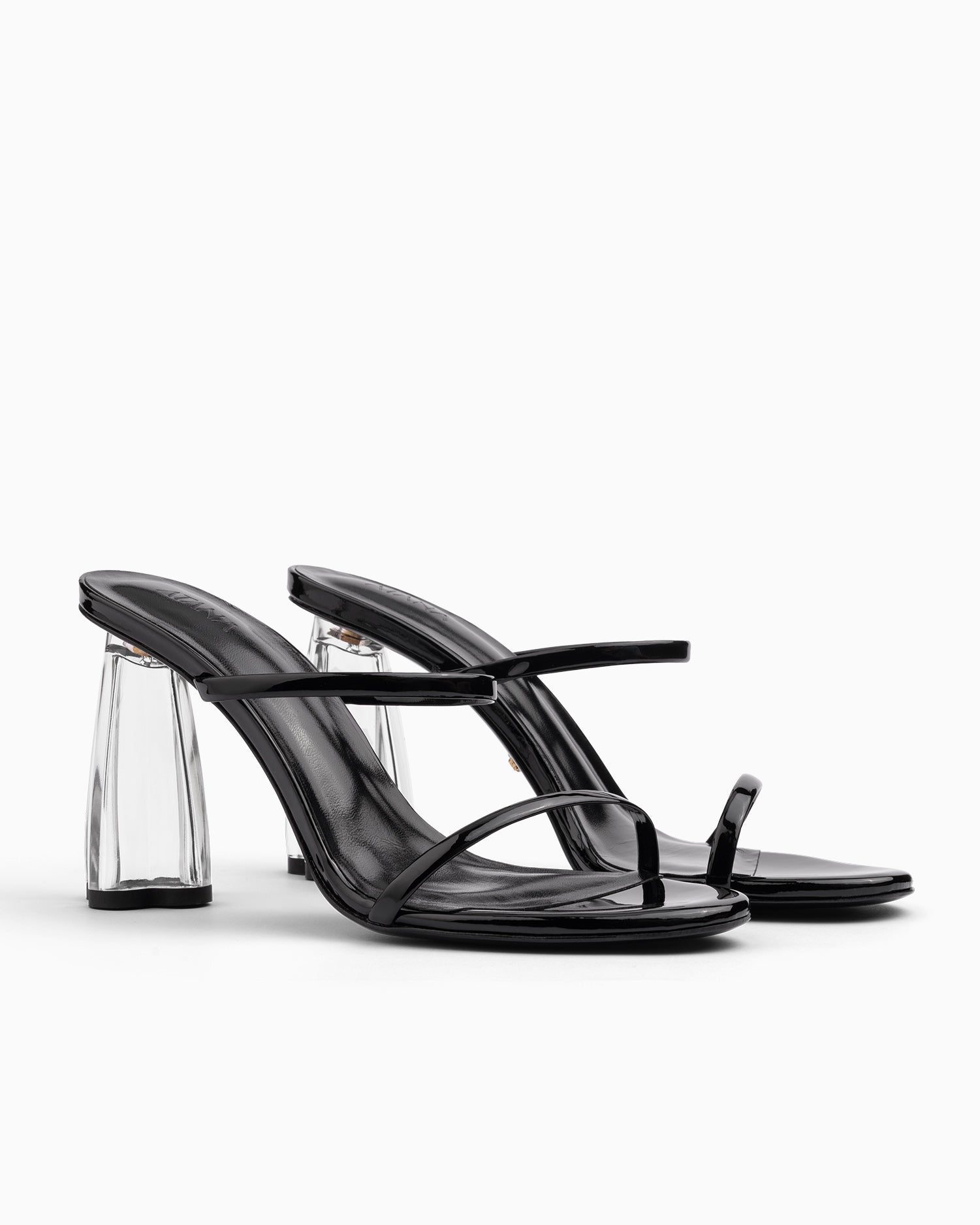 Fiorellini Glass Heel 95 Black Patent - HOUSE OF ATANA