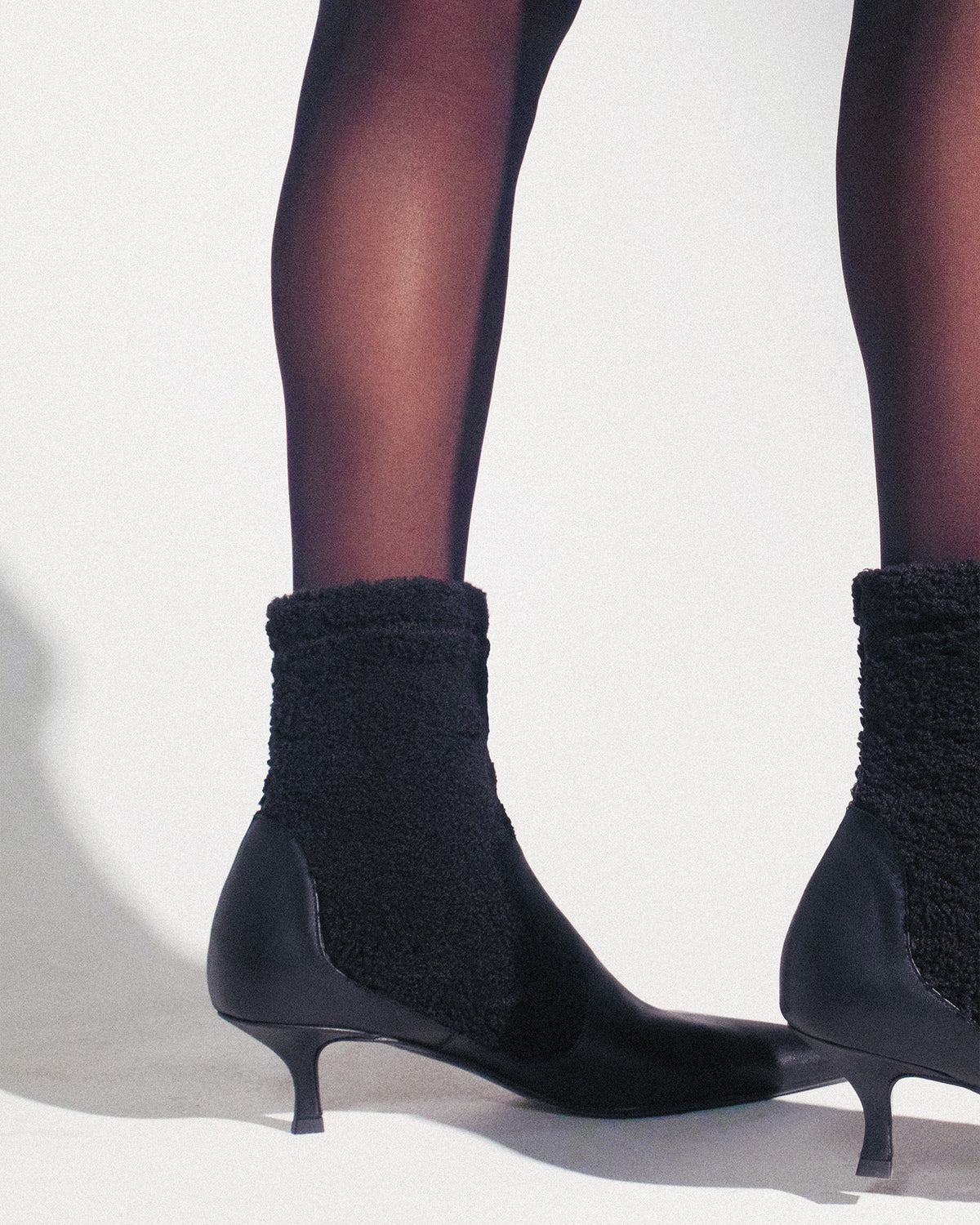 Anna Boot 45 Black Bouclé - HOUSE OF ATANA