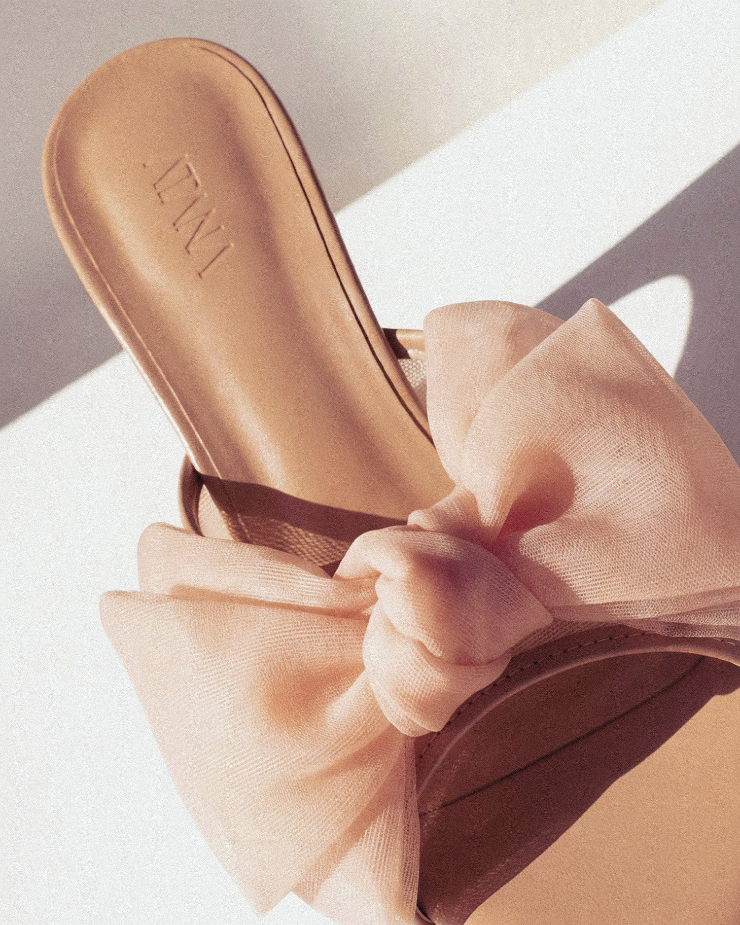 Bow Mule 85 Tan - HOUSE OF ATANA