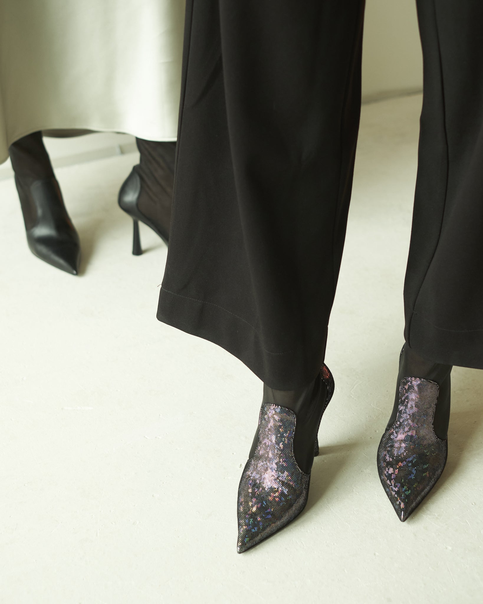 Anna Boot 95 Disco Suede Black - HOUSE OF ATANA