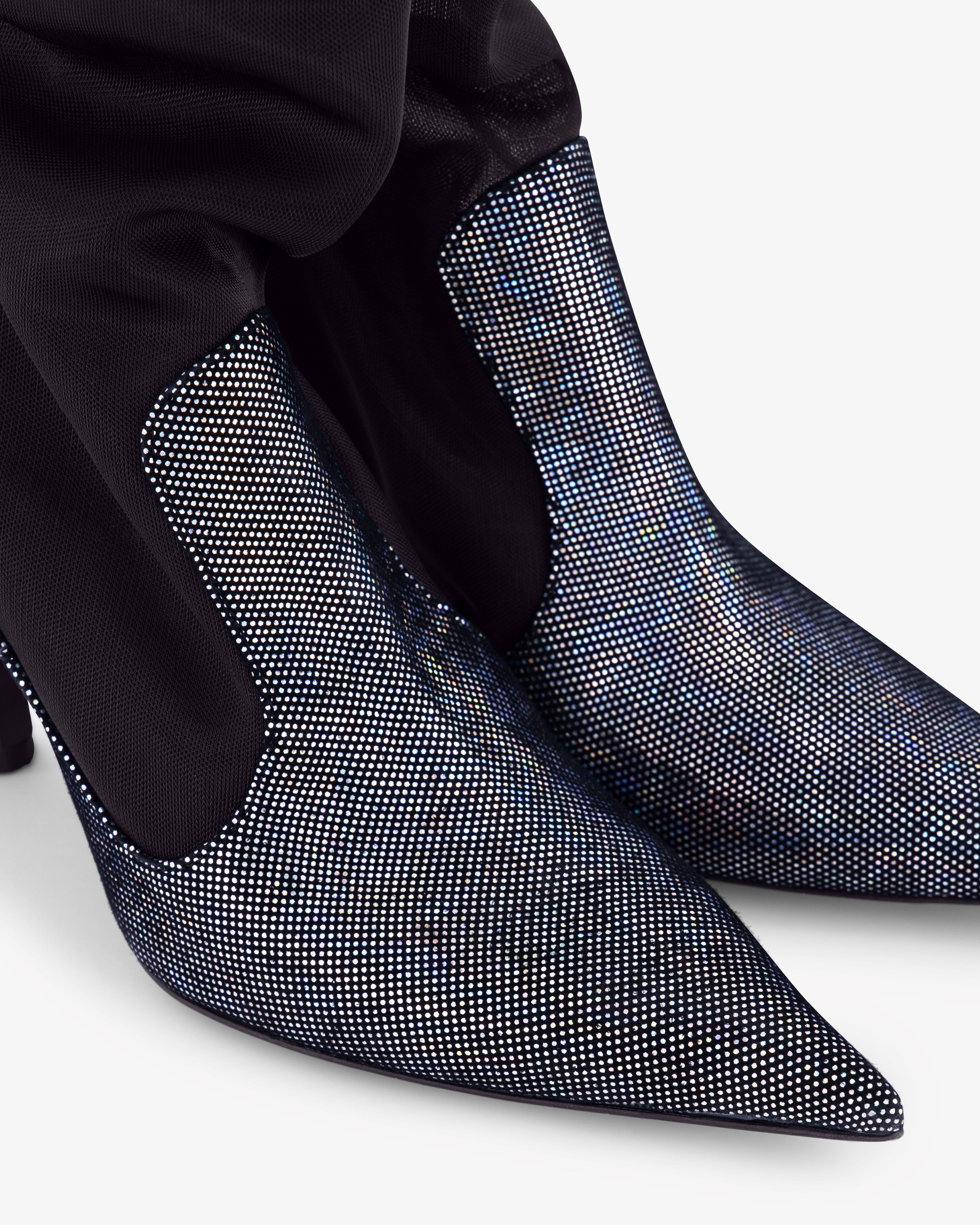 Anna Boot 95 Disco Suede Black - HOUSE OF ATANA