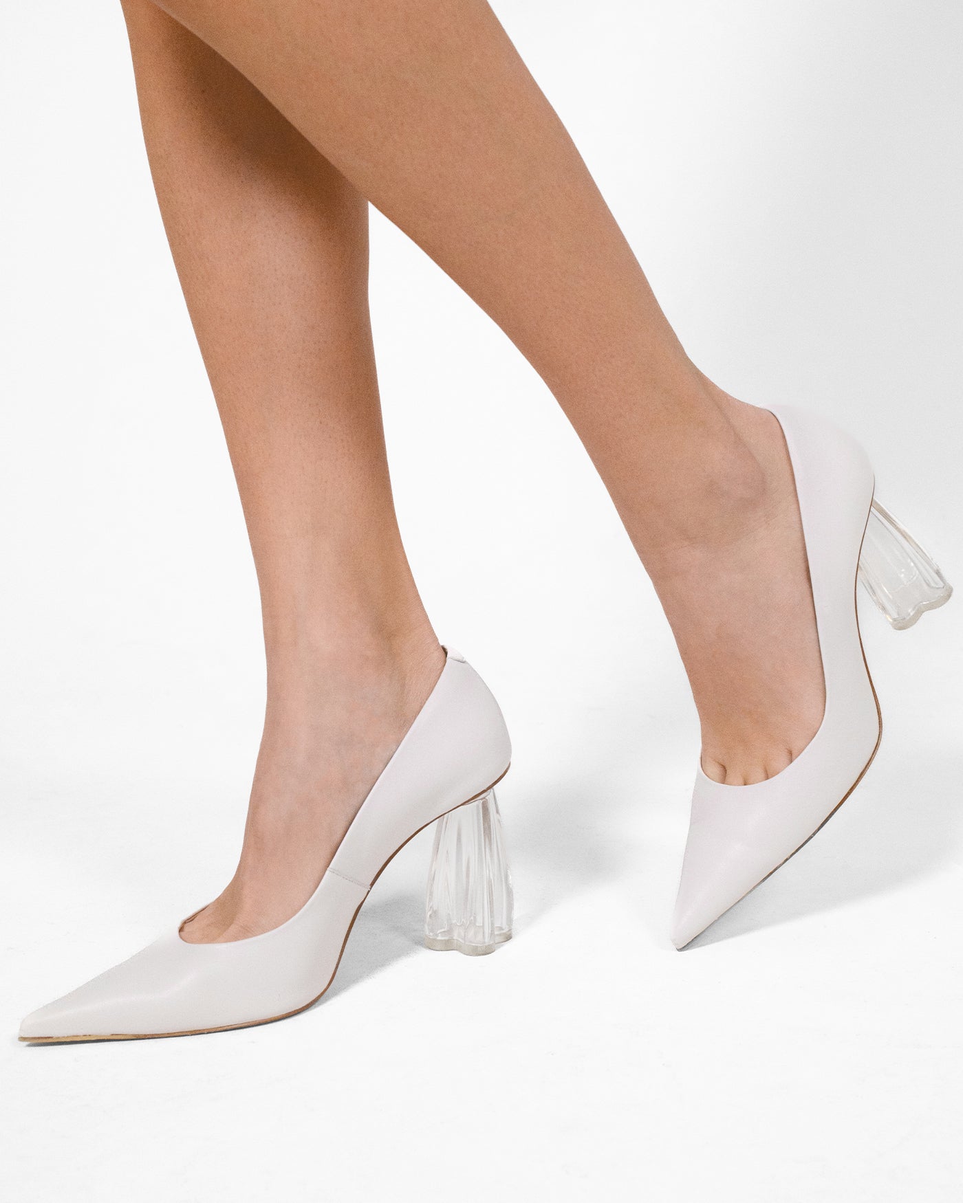 Fiorellini Glass Pump 90 White - HOUSE OF ATANA