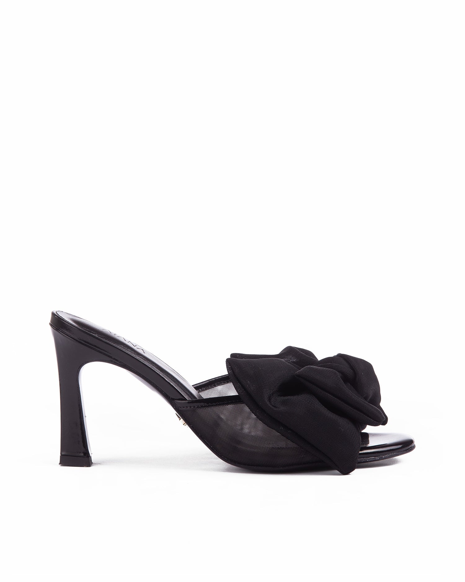 Bow Mule 85 Black Patent - HOUSE OF ATANA