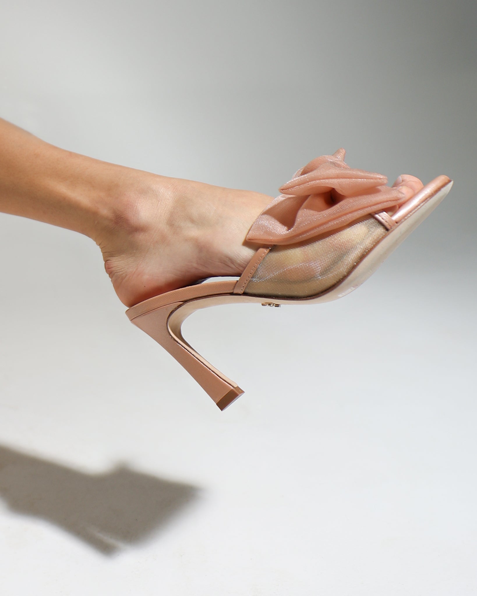 Bow Mule 85 Tan - HOUSE OF ATANA