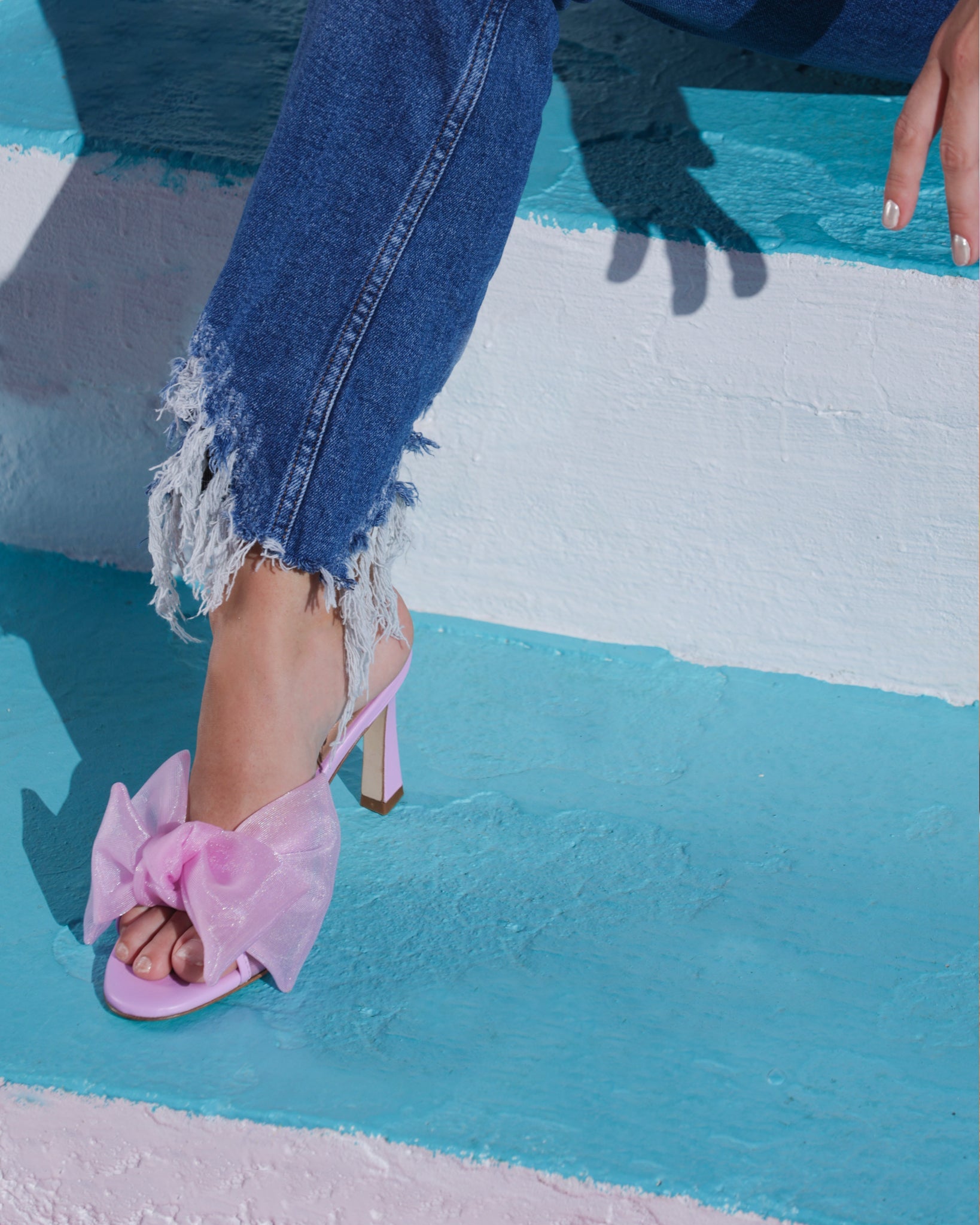 Bow Mule 85 Violet - HOUSE OF ATANA