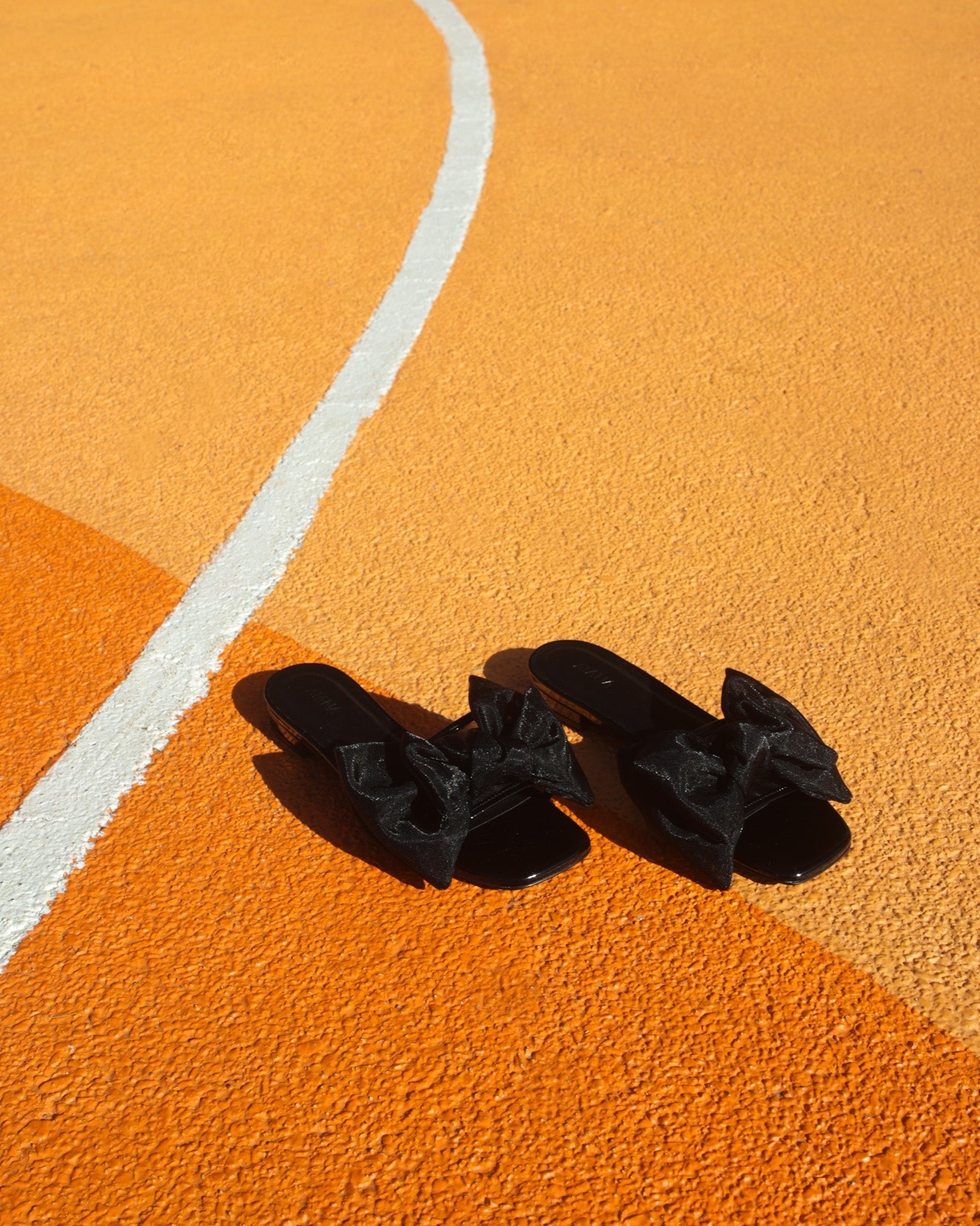 Bow Slide Black Patent - HOUSE OF ATANA