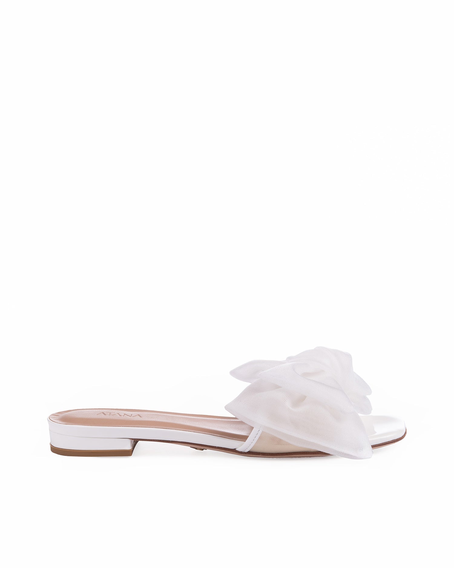 Bow Slide White Patent - HOUSE OF ATANA