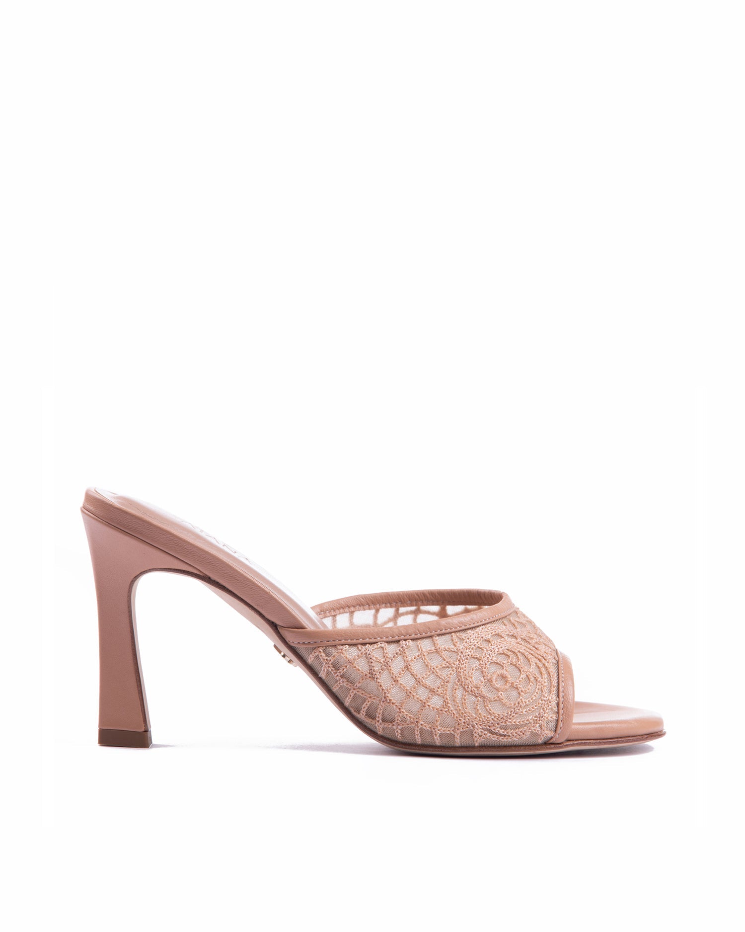 Crochet Mule 85 Tan - HOUSE OF ATANA