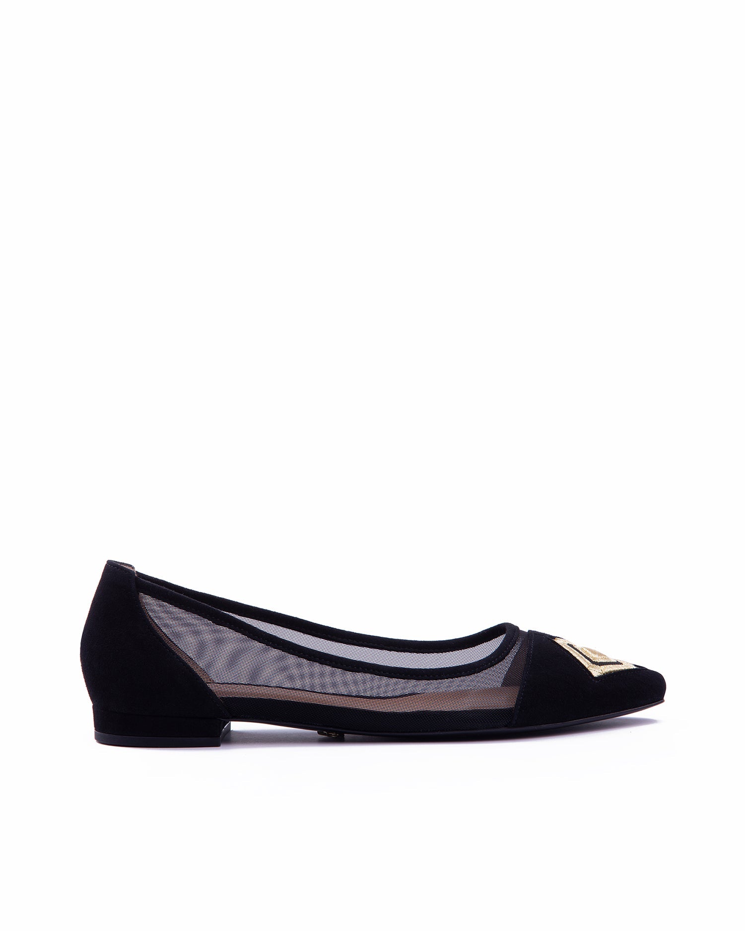 Diamond Ballerina Black Suede - HOUSE OF ATANA