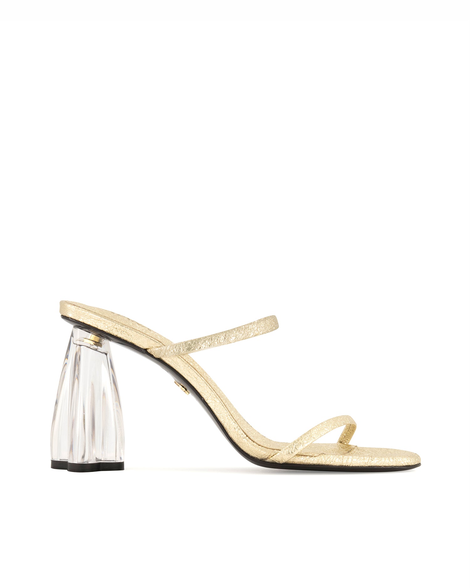 Fiorellini Glass Heel 95 Molten Gold - HOUSE OF ATANA