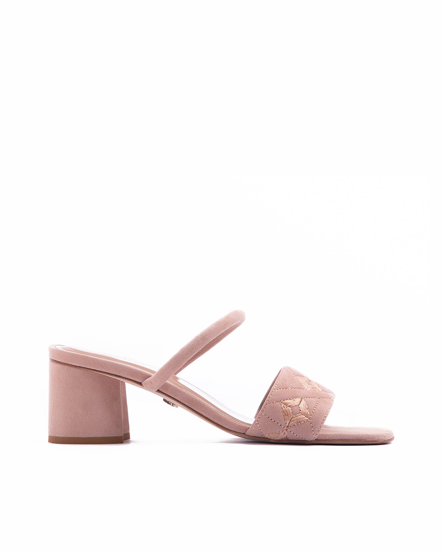 Quilted Diamond Mule 55 Bisque - HOUSE OF ATANA