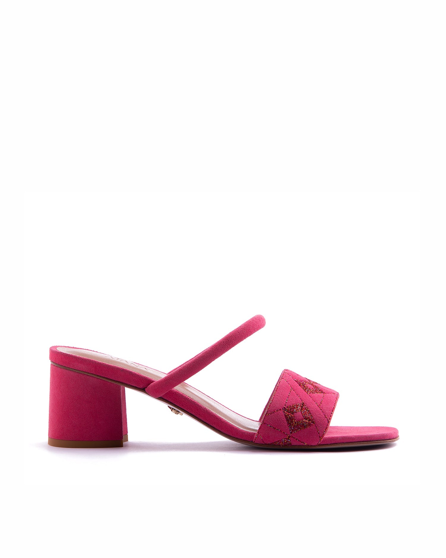 Quilted Diamond Mule 55 Deep Pink - HOUSE OF ATANA