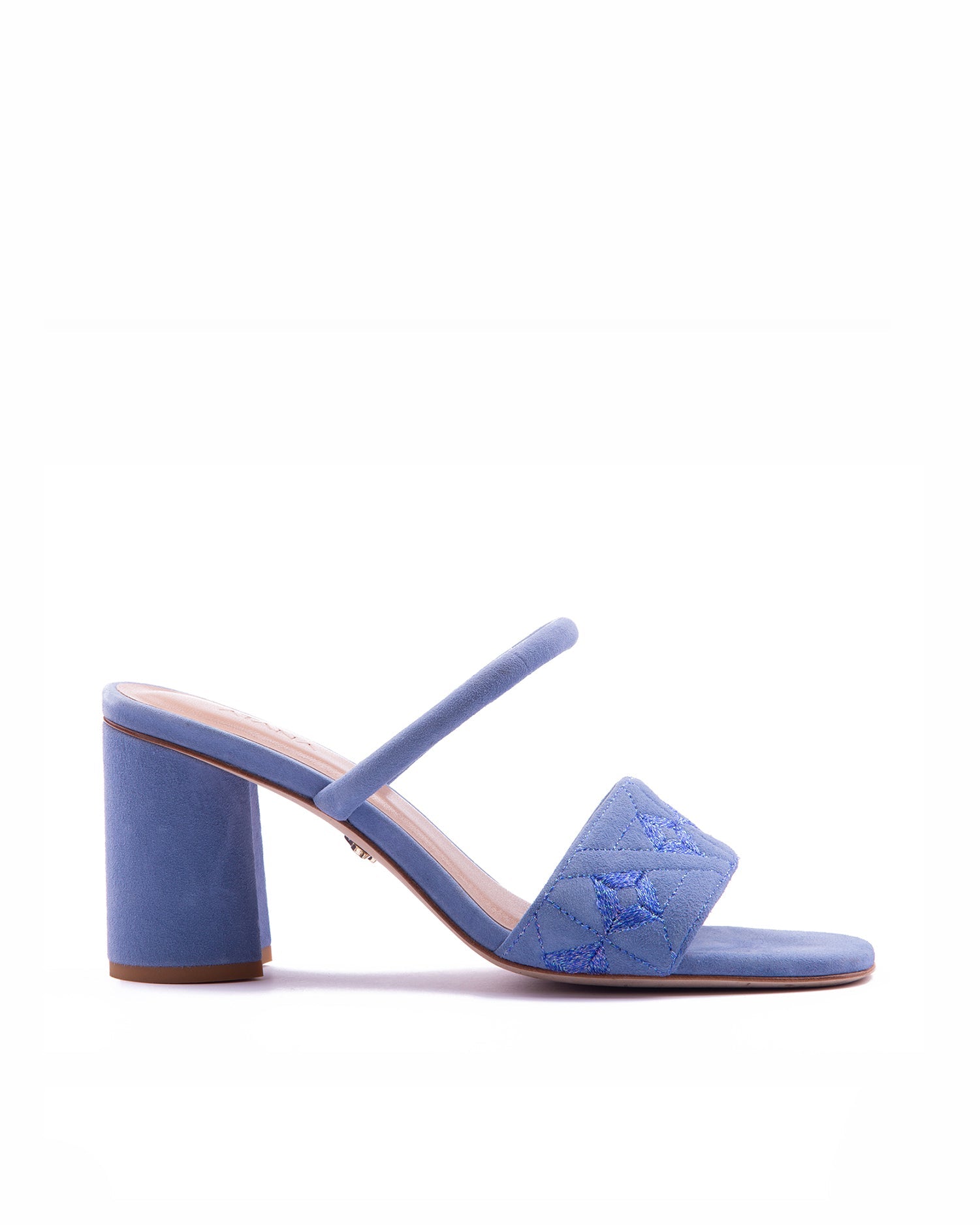 Quilted Diamond Mule 75 Steel Blue - HOUSE OF ATANA