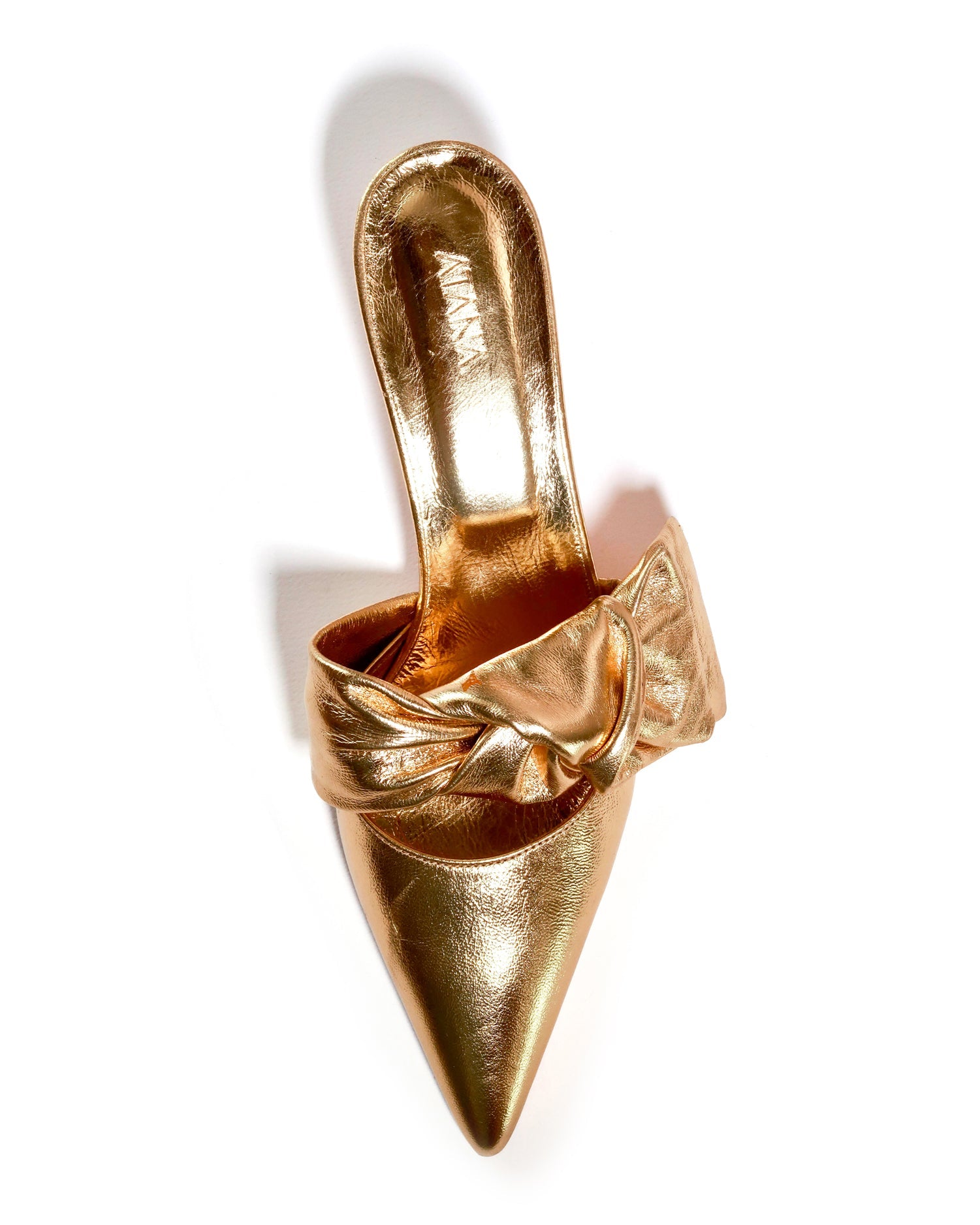 Side Tie Mule 45 Tin Foil Gold - HOUSE OF ATANA