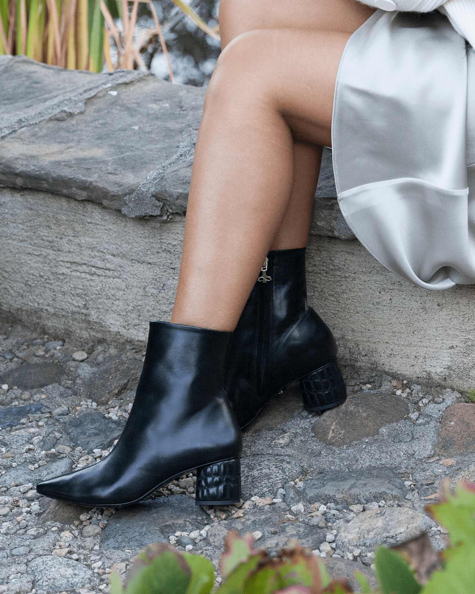 Croc Heel Boot 55 Black - HOUSE OF ATANA