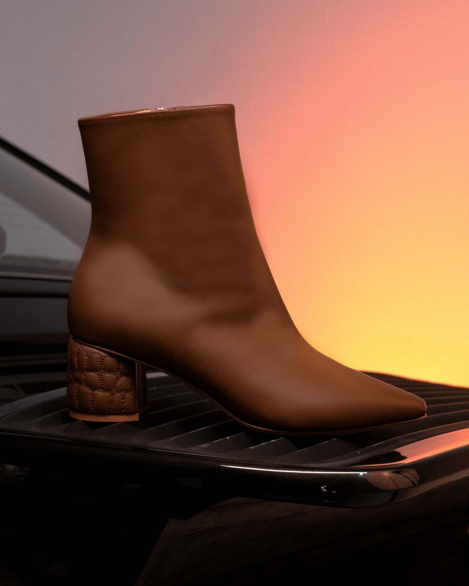 Croc Heel Boot 55 Saddle Brown - HOUSE OF ATANA