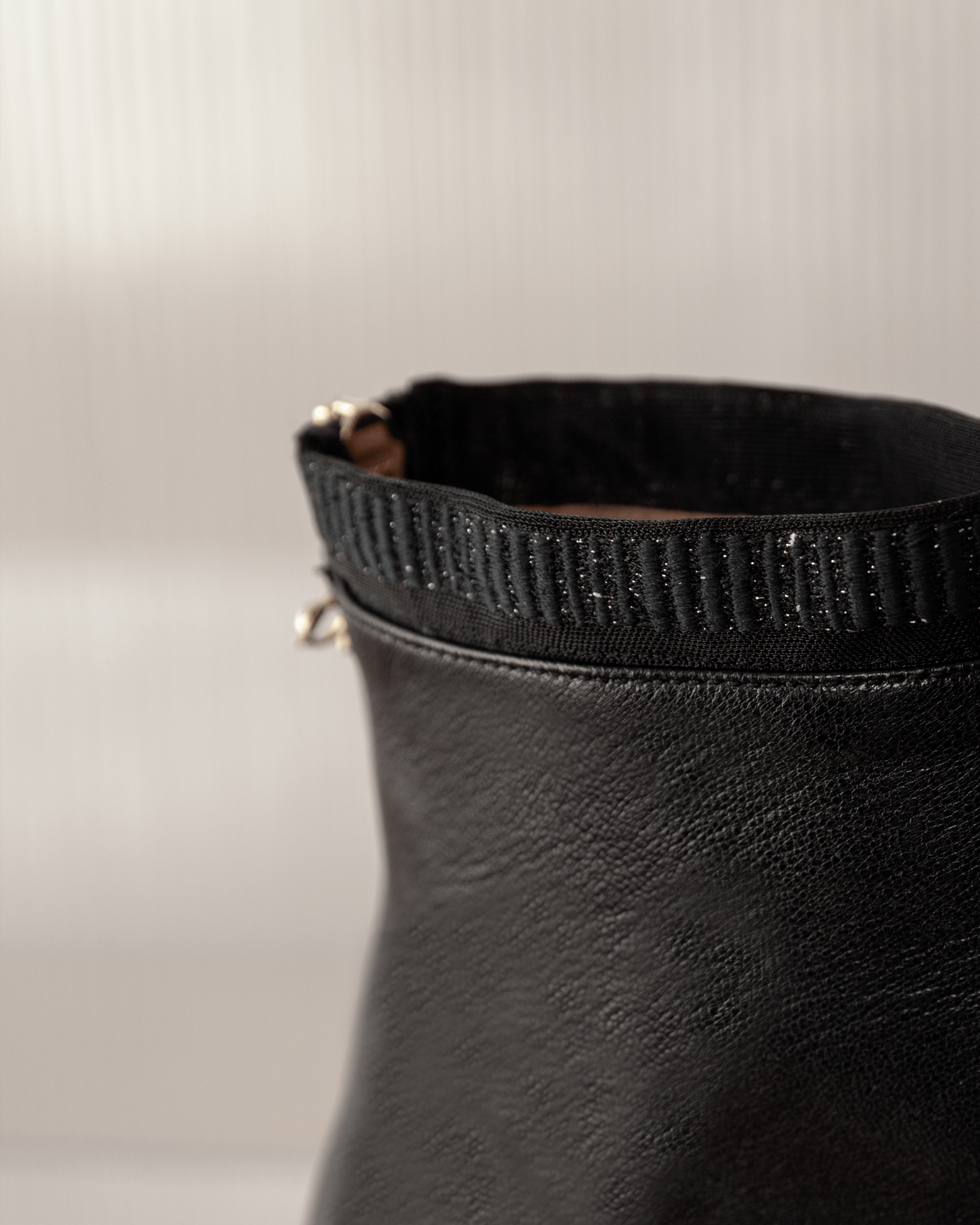 Embroidered Sock Boot 55 Black - HOUSE OF ATANA