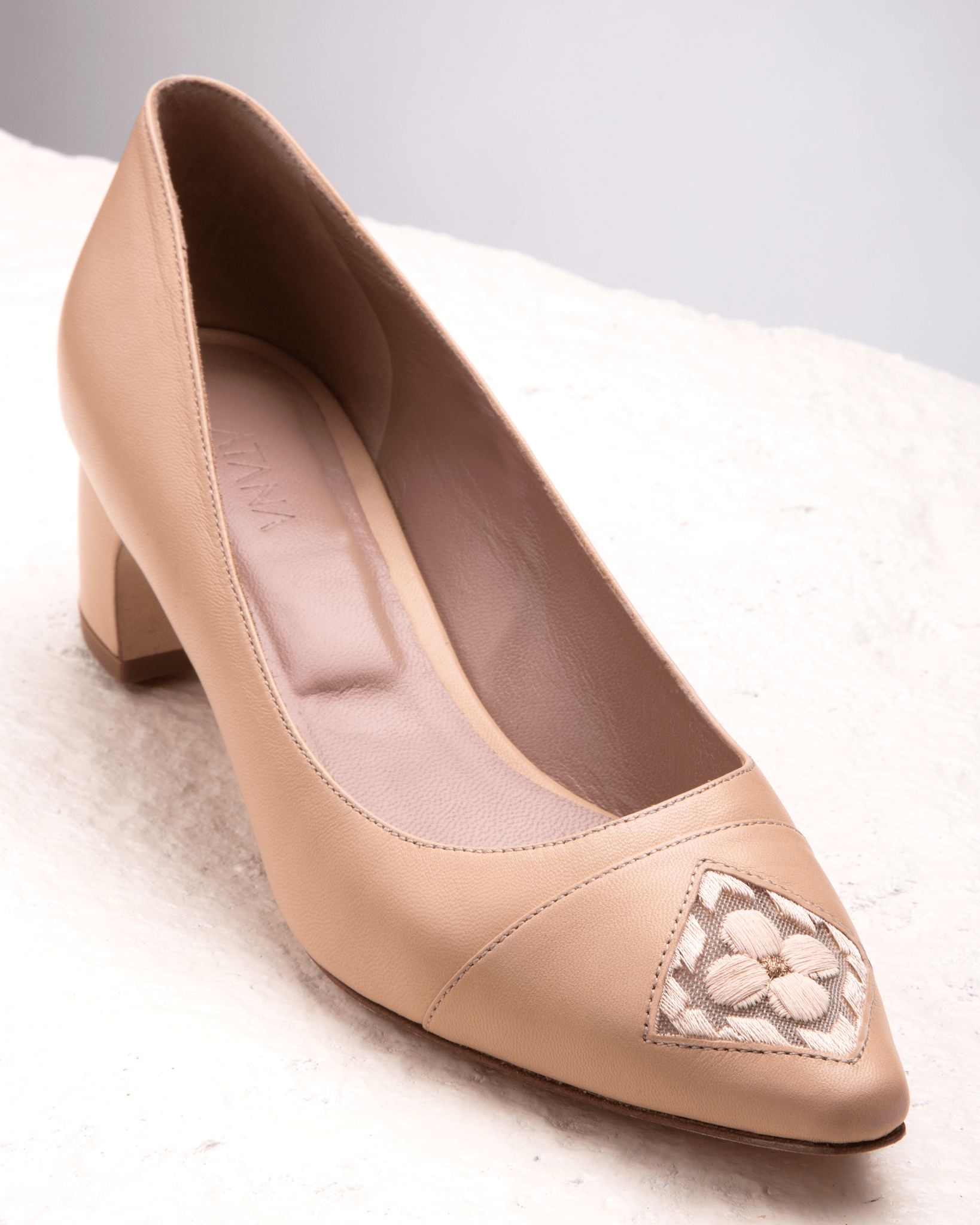 Fiorellini Pump Leather 45 Blanched Almond - HOUSE OF ATANA