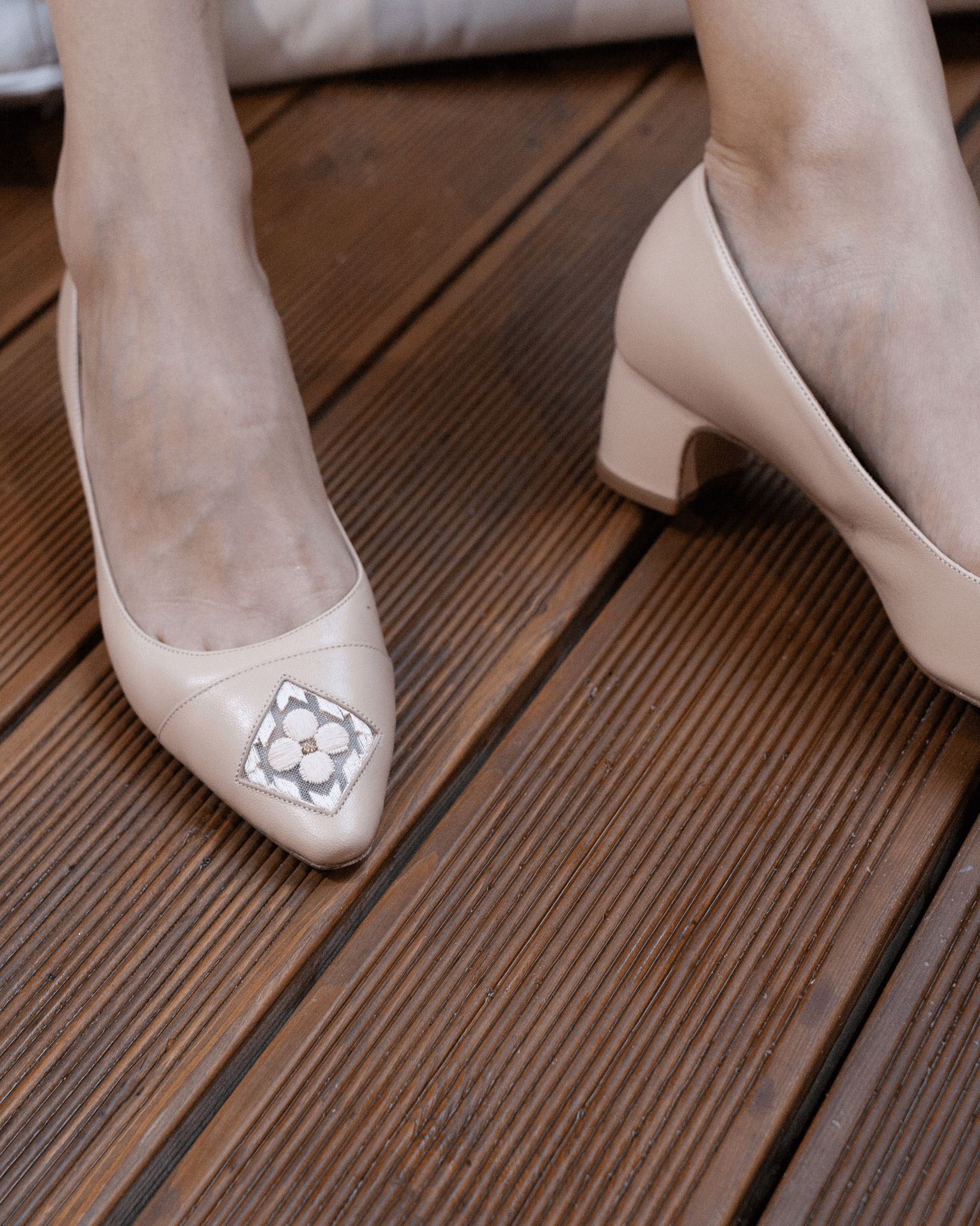 Fiorellini Pump Leather 45 Blanched Almond - HOUSE OF ATANA