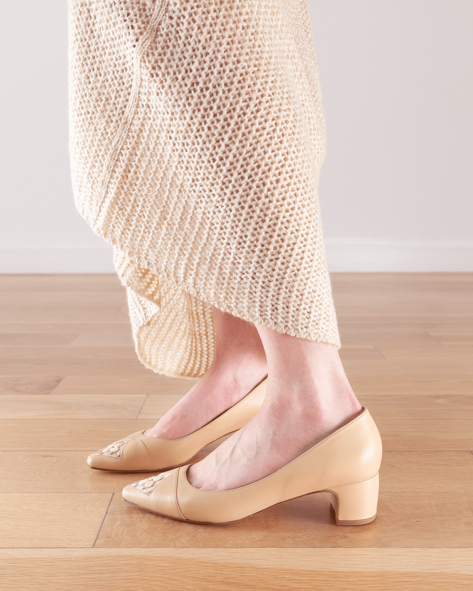 Fiorellini Pump Leather 45 Blanched Almond - HOUSE OF ATANA