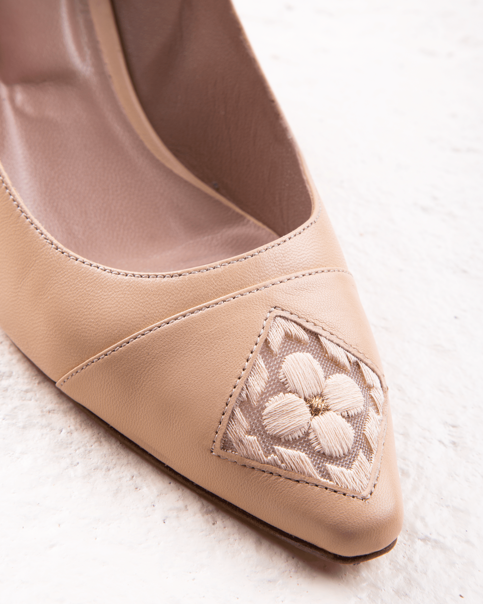 Fiorellini Pump Leather 45 Blanched Almond - HOUSE OF ATANA