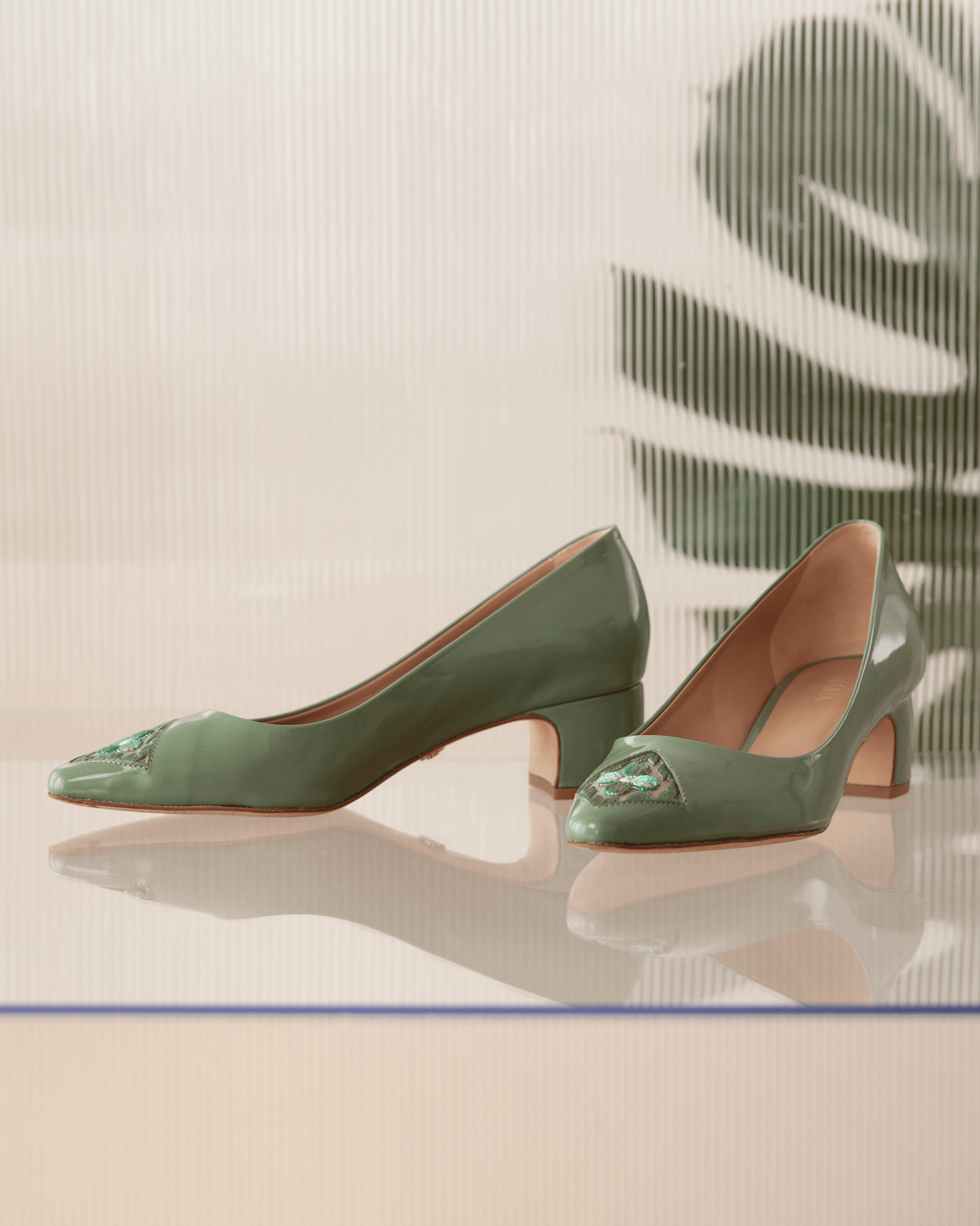 Fiorellini Pump Leather 45 Sea Green - HOUSE OF ATANA