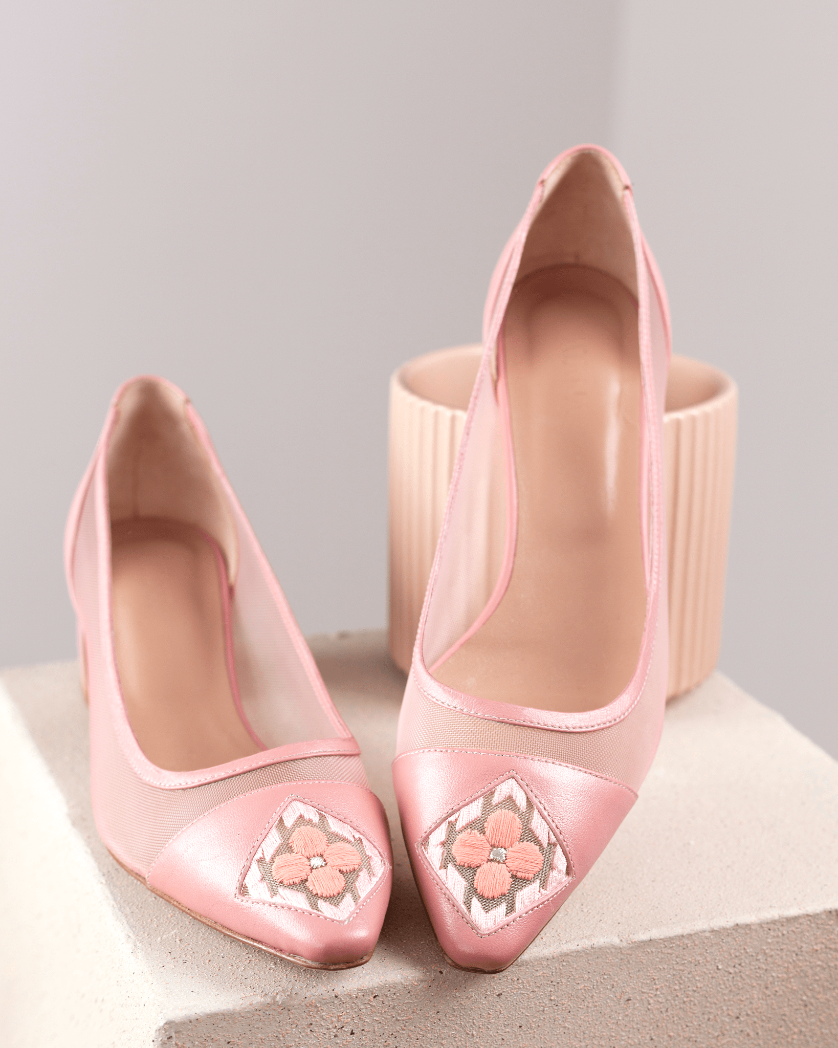 Fiorellini Pump Mesh 45 Misty Rose - HOUSE OF ATANA