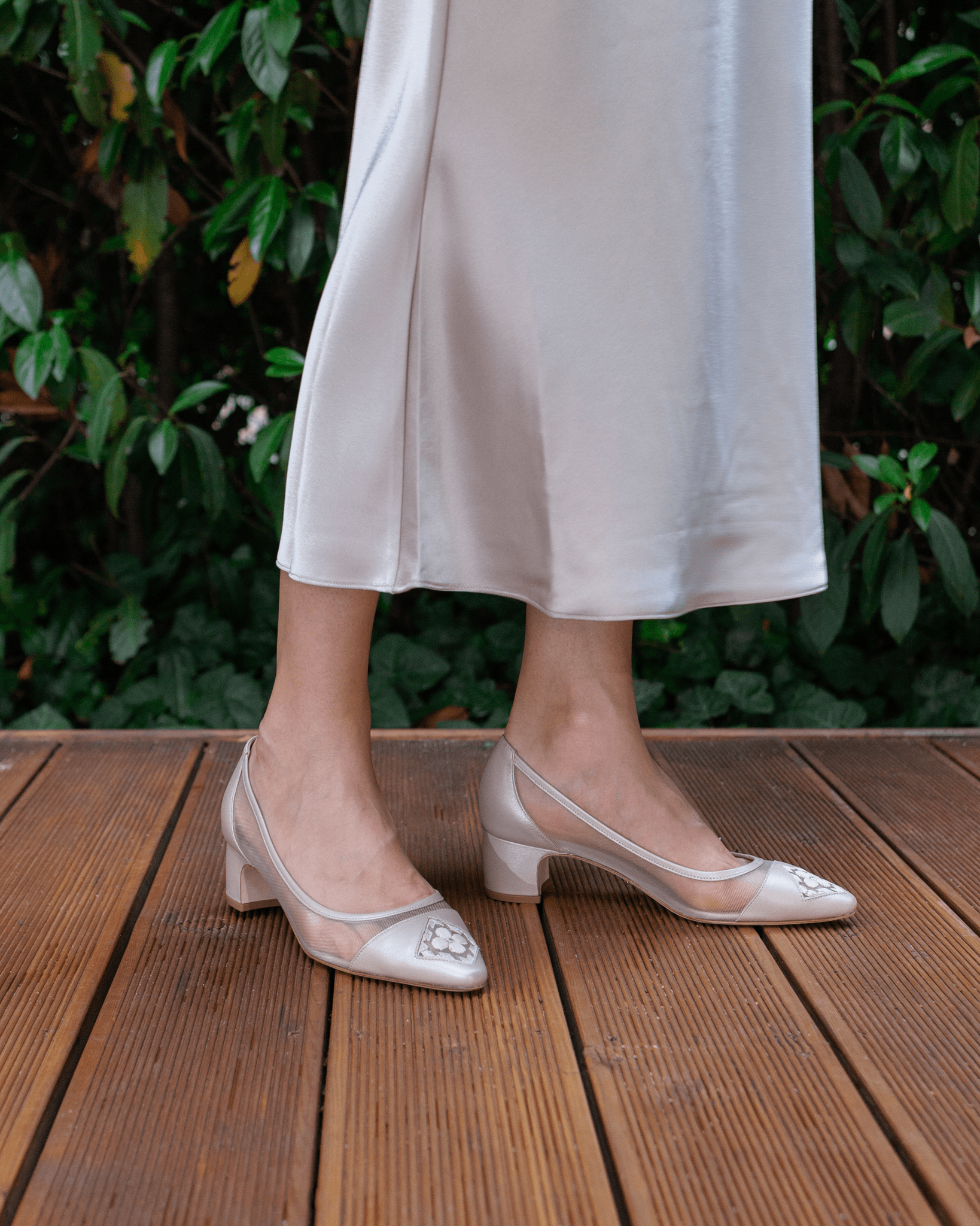 Fiorellini Pump Mesh 45 White Smoke - HOUSE OF ATANA