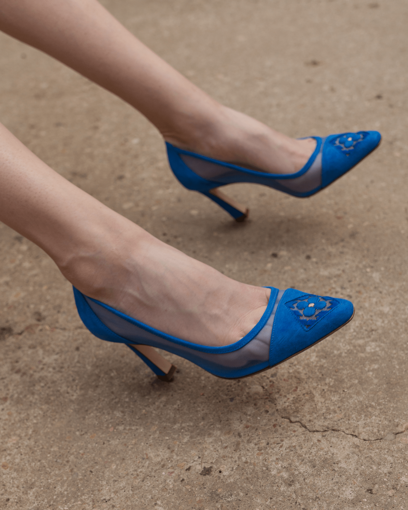 Fiorellini Pump Mesh 85 Royal Blue - HOUSE OF ATANA