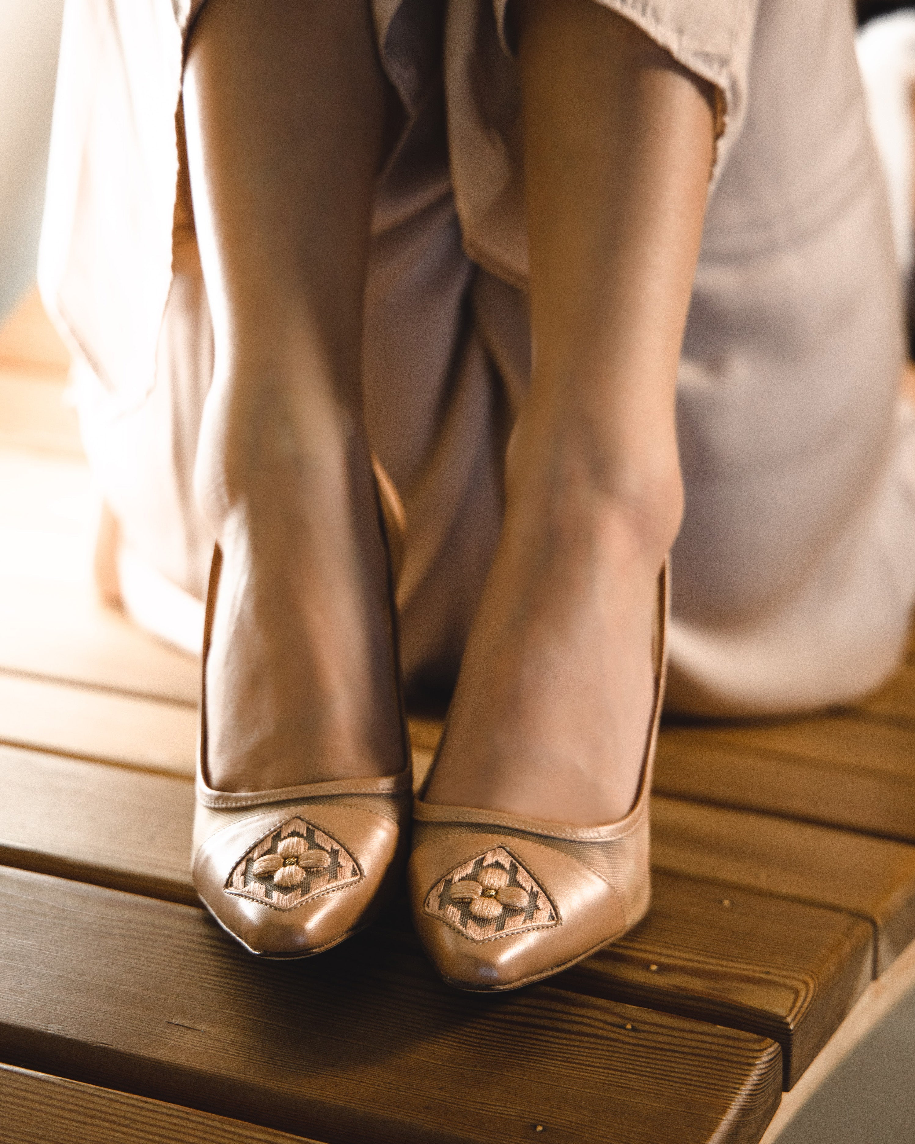 Fiorellini Pump Mesh 85 Tan - HOUSE OF ATANA