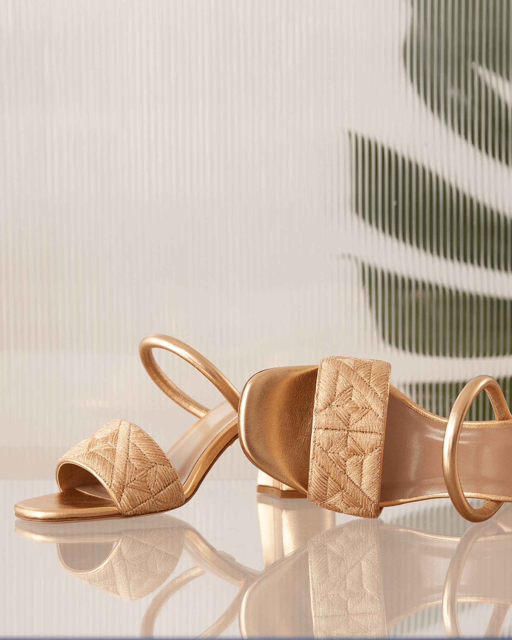 Full Fibre Mule 75 Gold - HOUSE OF ATANA