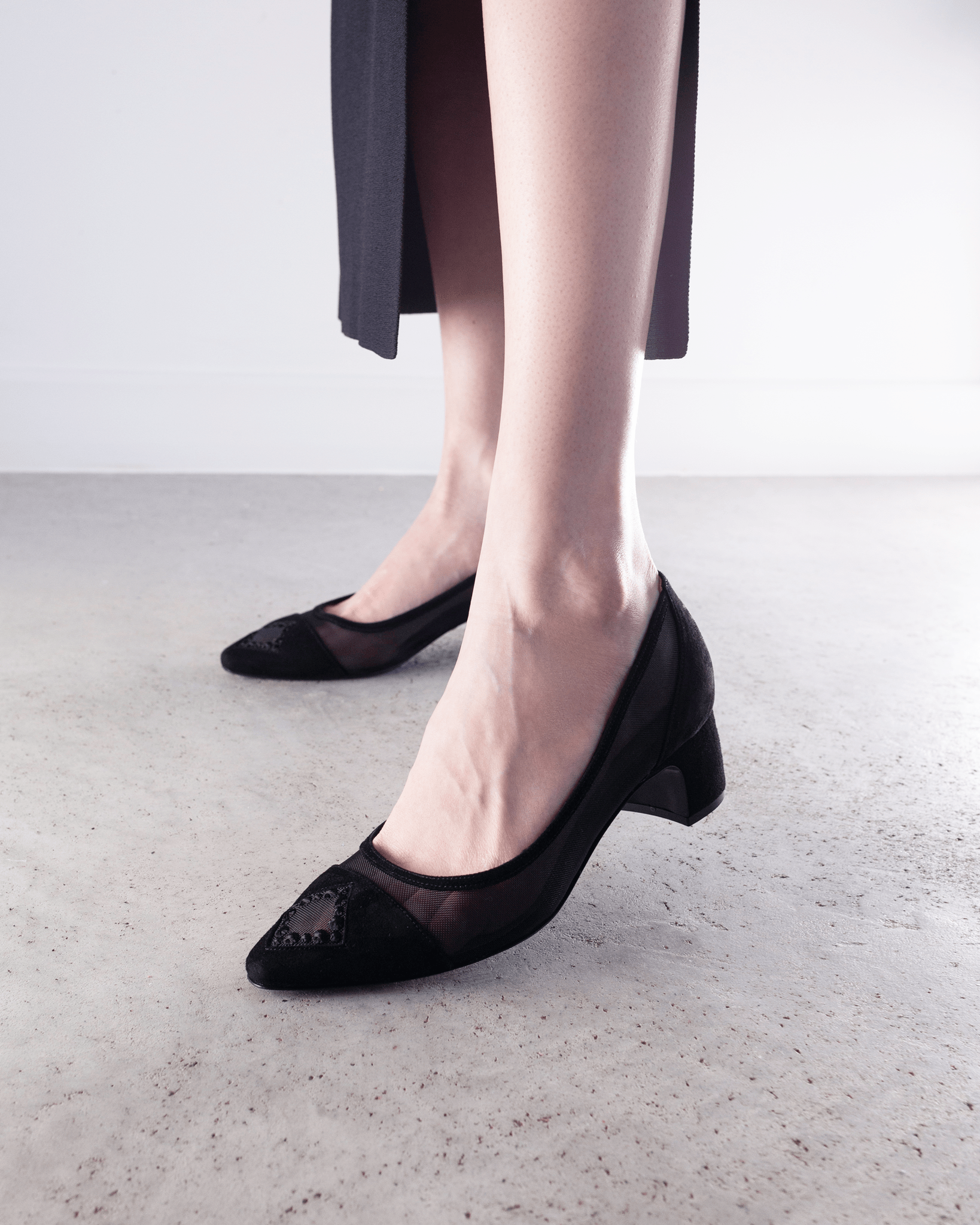 Pearls Pump 45 Black - HOUSE OF ATANA