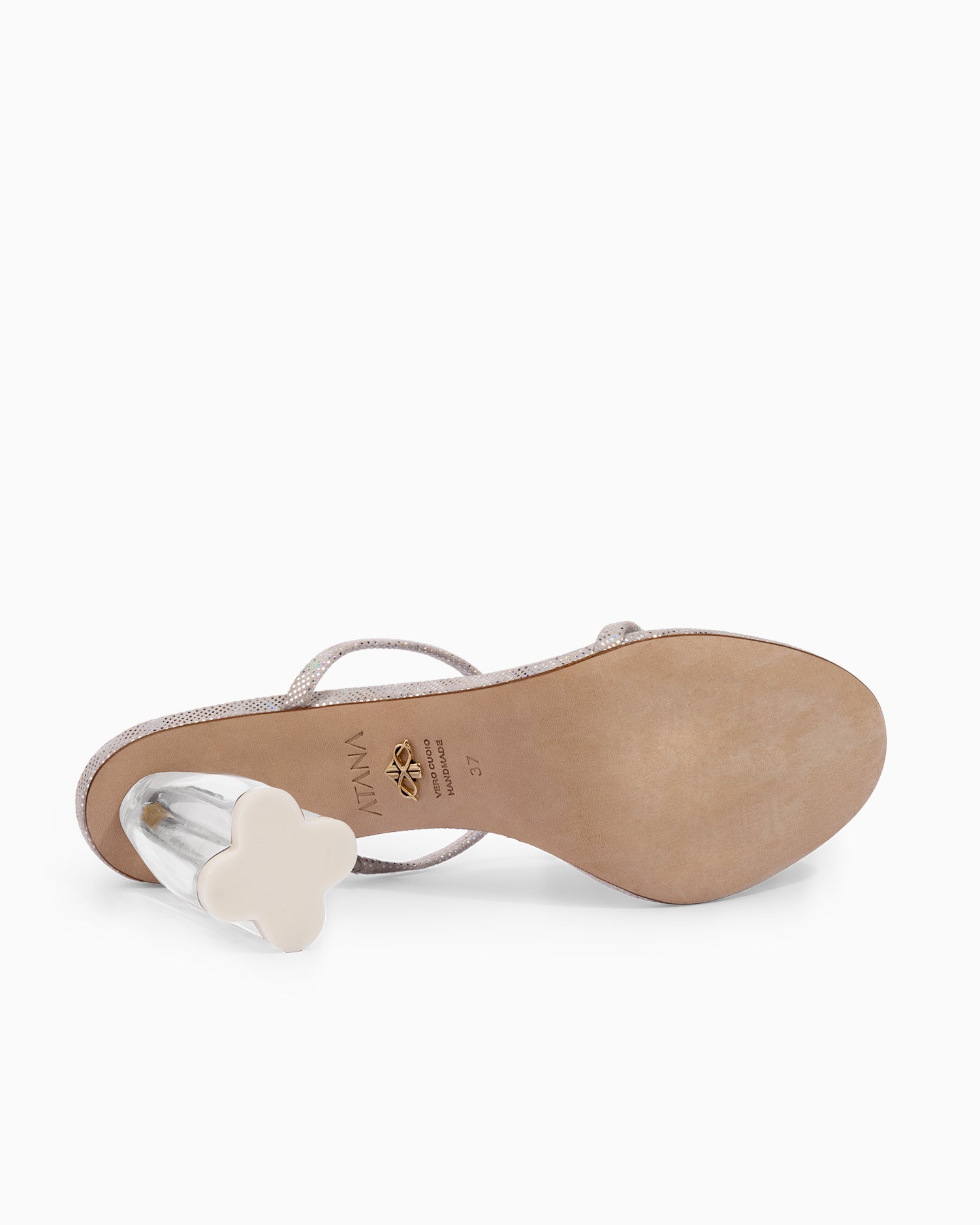 Fiorellini Glass Heel 95 Disco Suede - HOUSE OF ATANA