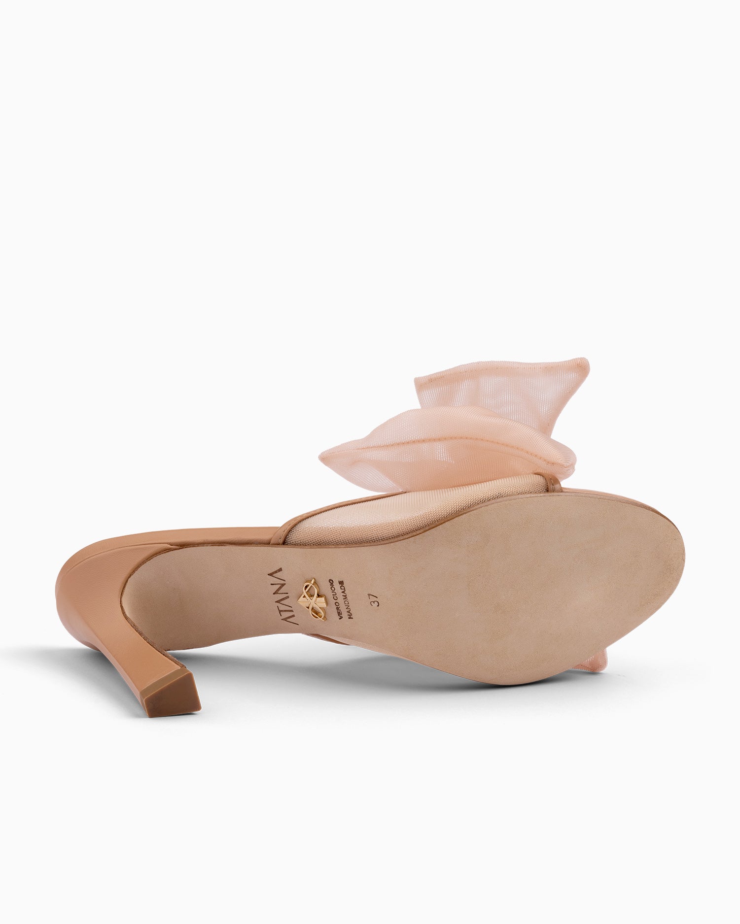 Bow Mule 85 Tan - HOUSE OF ATANA
