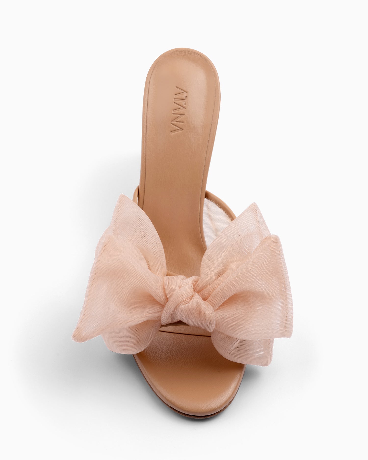 Bow Mule 85 Tan - HOUSE OF ATANA