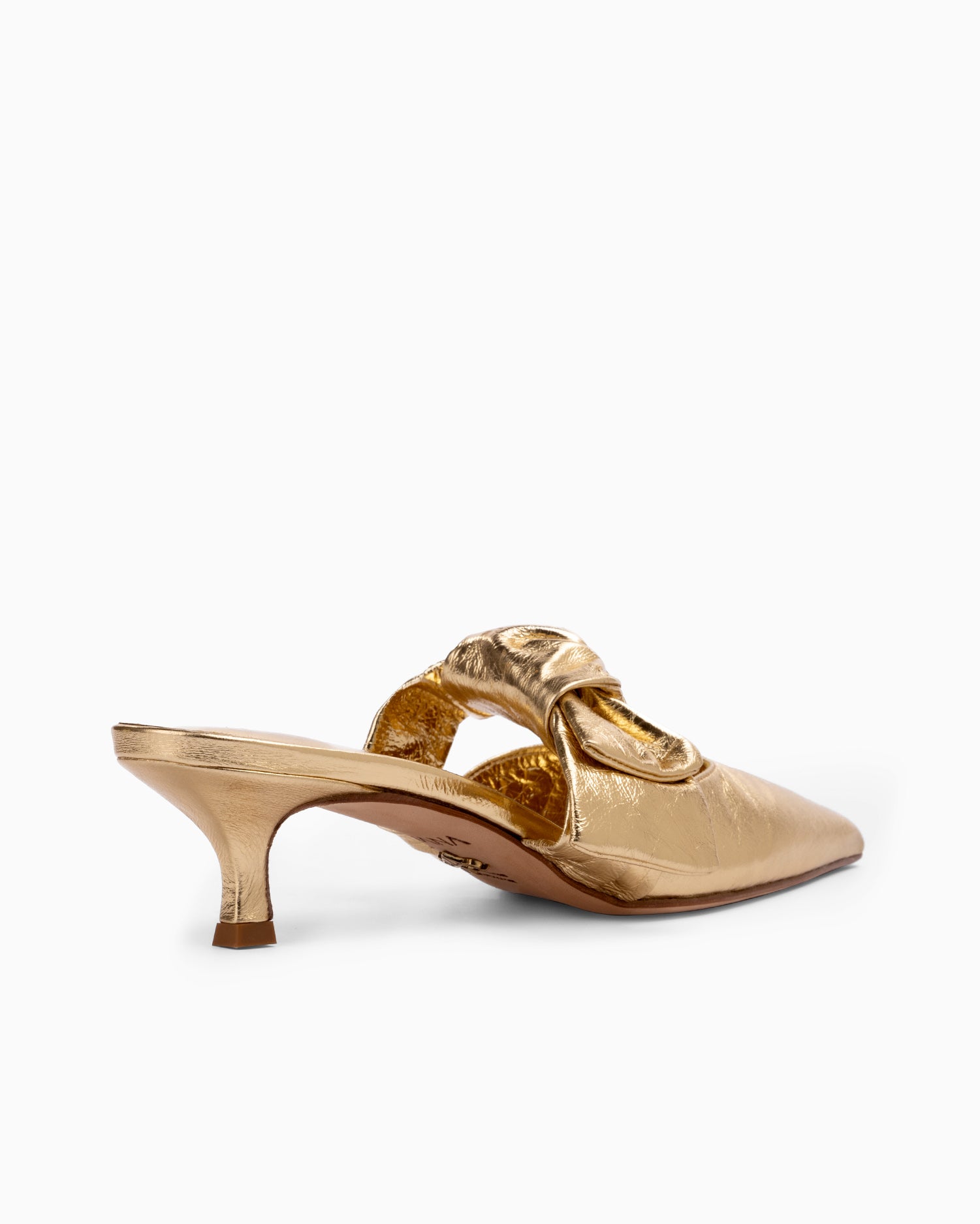 Side Tie Mule 45 Tin Foil Gold - HOUSE OF ATANA