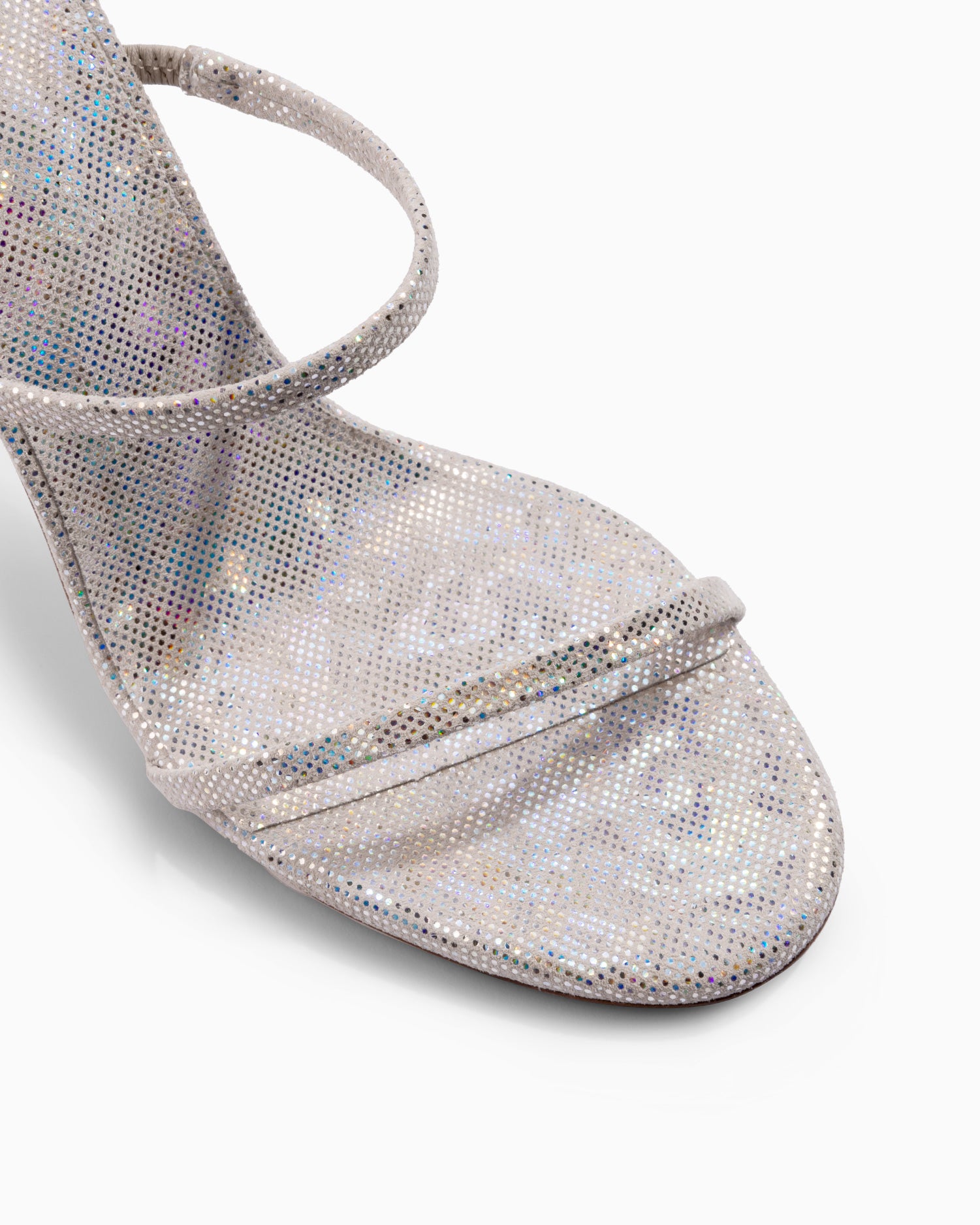 Fiorellini Glass Heel 95 Disco Suede - HOUSE OF ATANA