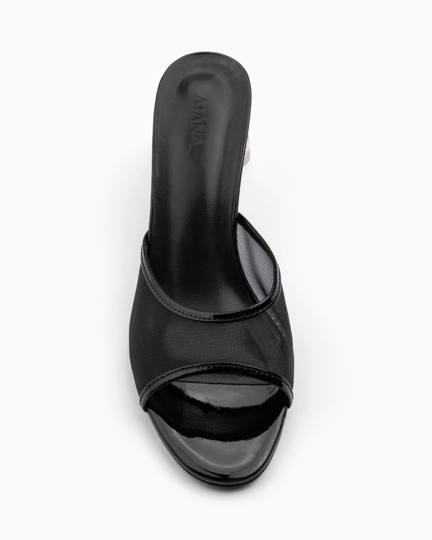 Fiorellini Glass Mule 50 Black Patent - HOUSE OF ATANA