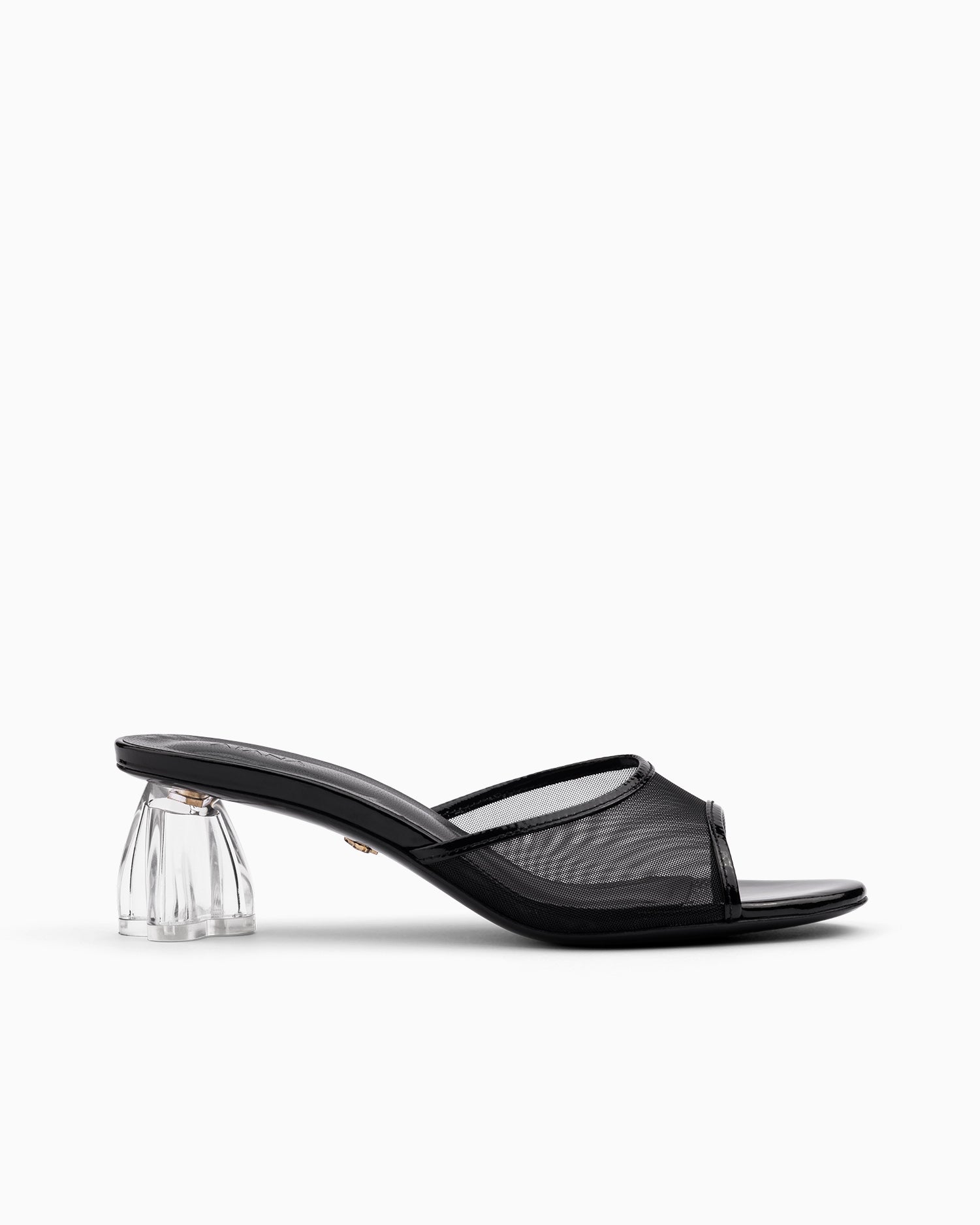 Fiorellini Glass Mule 50 Black Patent - HOUSE OF ATANA