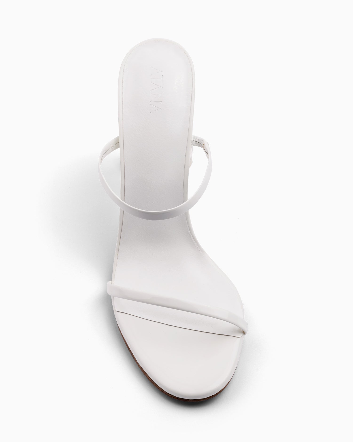 Fiorellini Glass Heel 95 White Patent - HOUSE OF ATANA