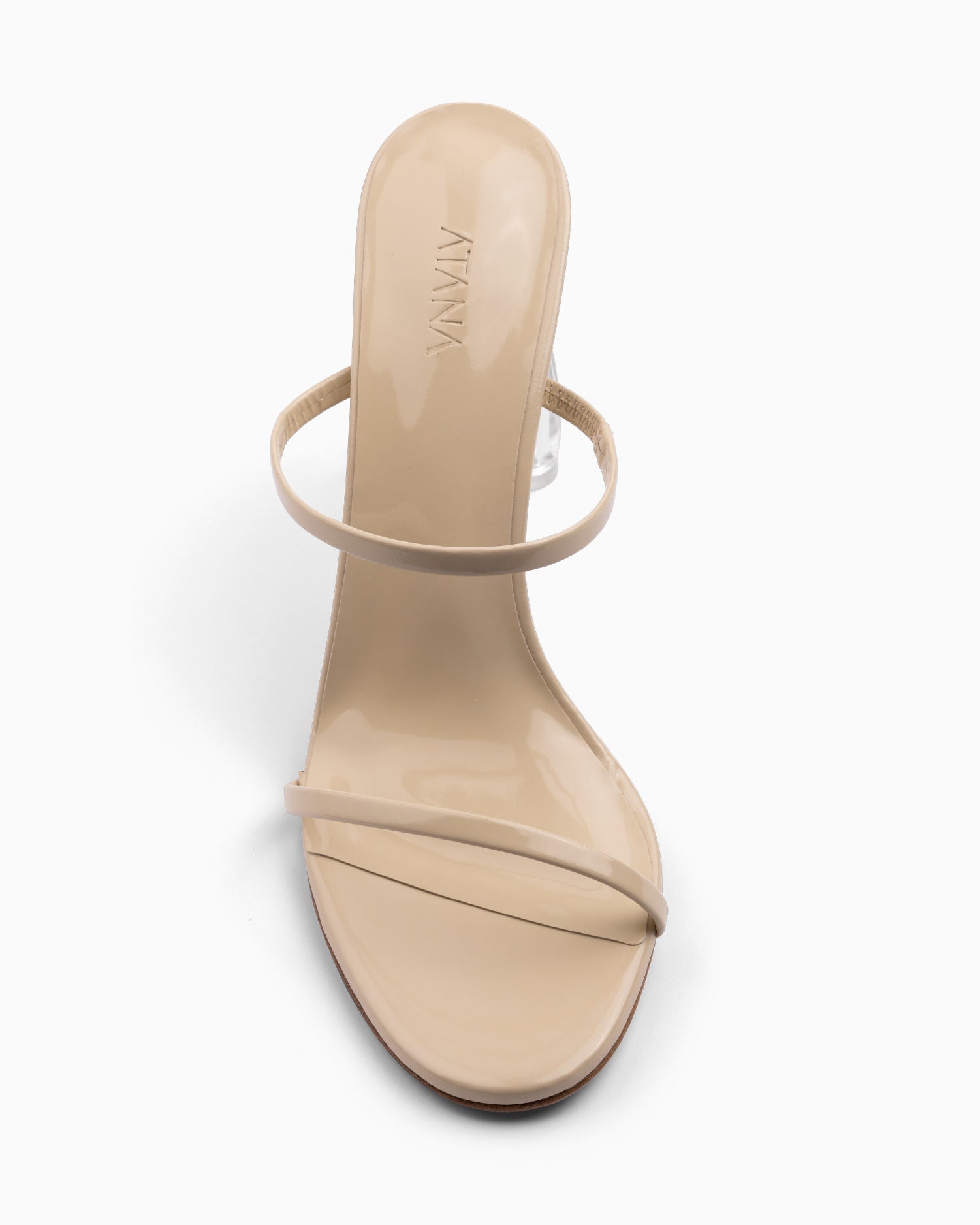 Fiorellini Glass Heel 95 Beige Patent - HOUSE OF ATANA