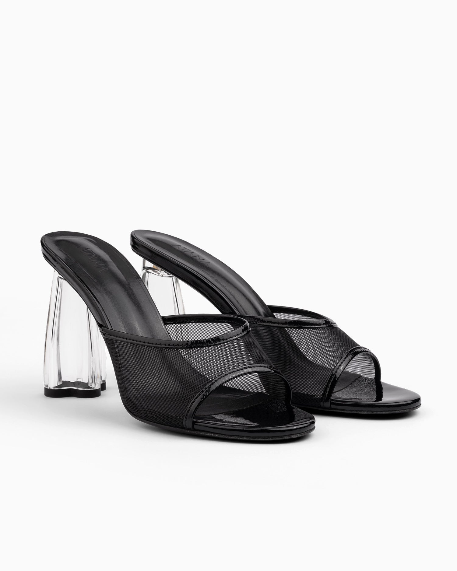 Fiorellini Glass Mule 95 Black Patent - HOUSE OF ATANA
