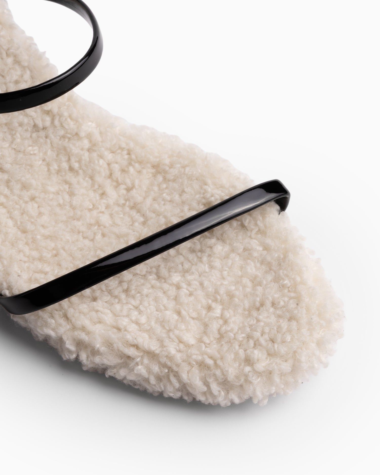 Fiorellini Glass Mule White Bouclé - HOUSE OF ATANA