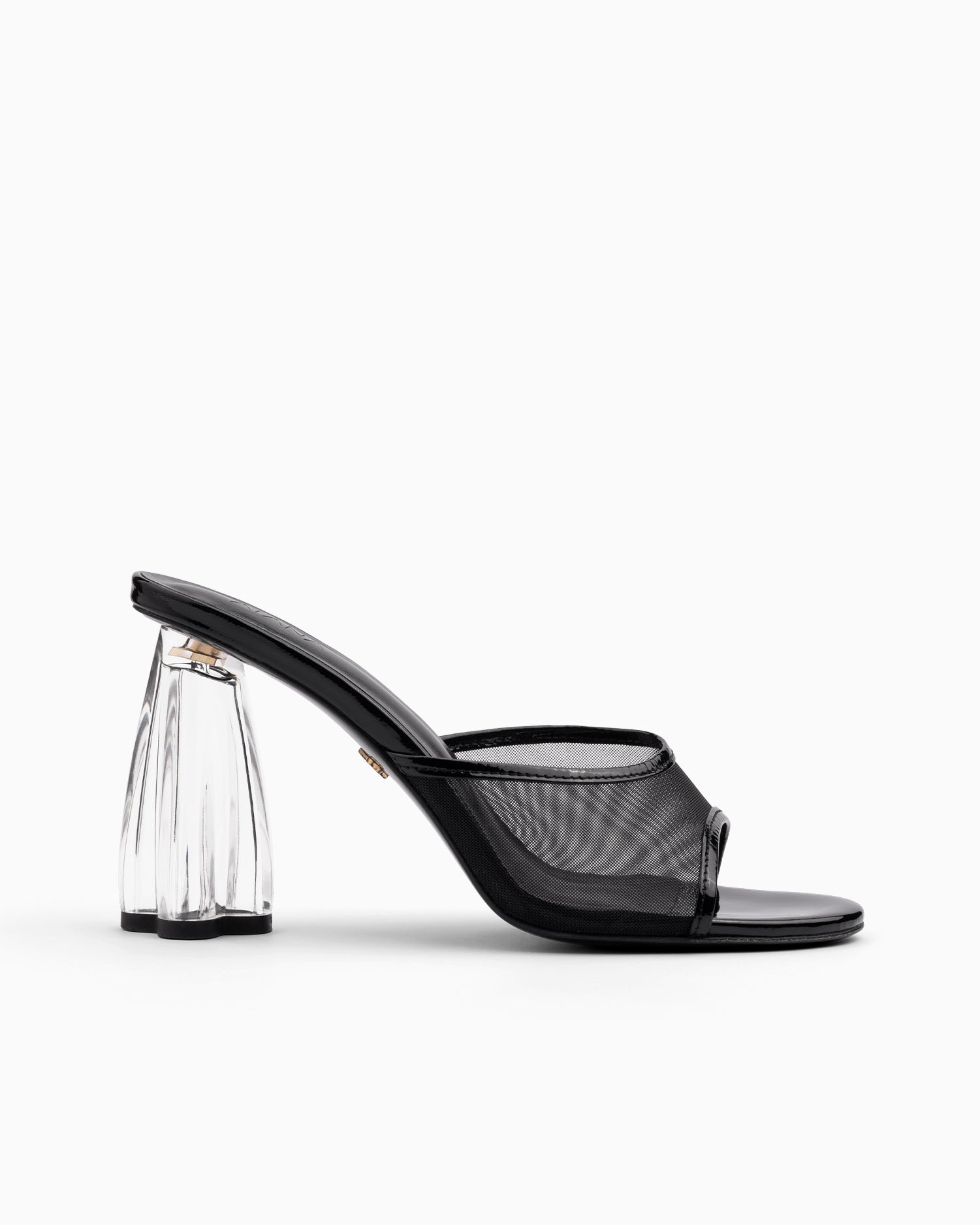 Fiorellini Glass Mule 95 Black Patent - HOUSE OF ATANA