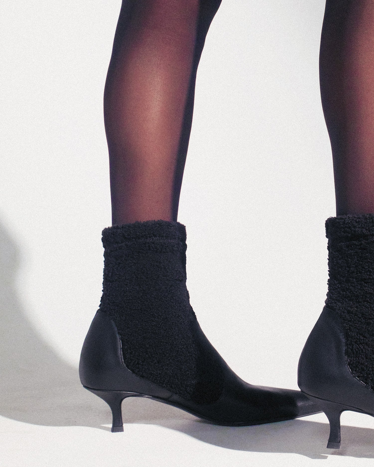 Anna Boot 45 Black Bouclé - HOUSE OF ATANA