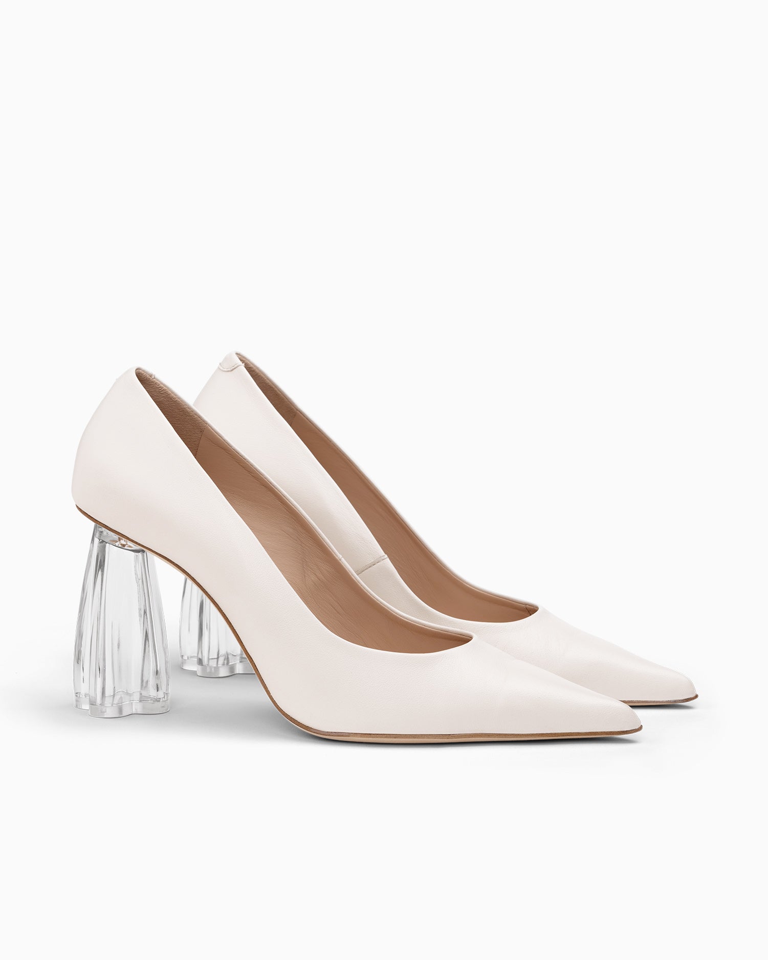 Fiorellini Glass Pump 90 White - HOUSE OF ATANA